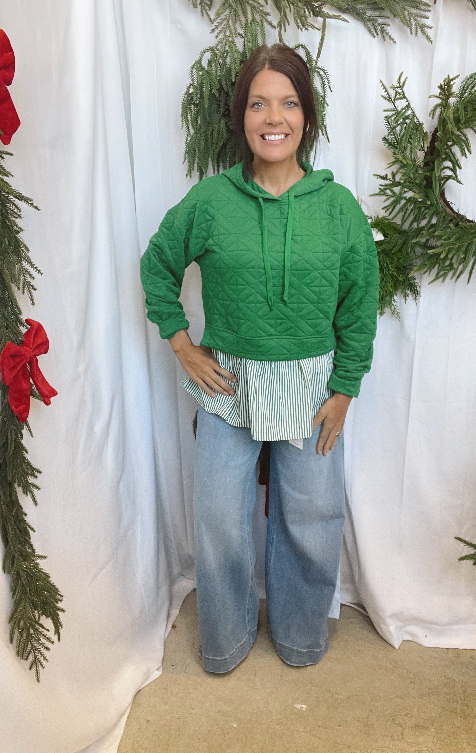 Textured Hooded Shirt-Sweatshirts-jodifl-The Silo Boutique, Women's Fashion Boutique Located in Warren and Grand Forks North Dakota