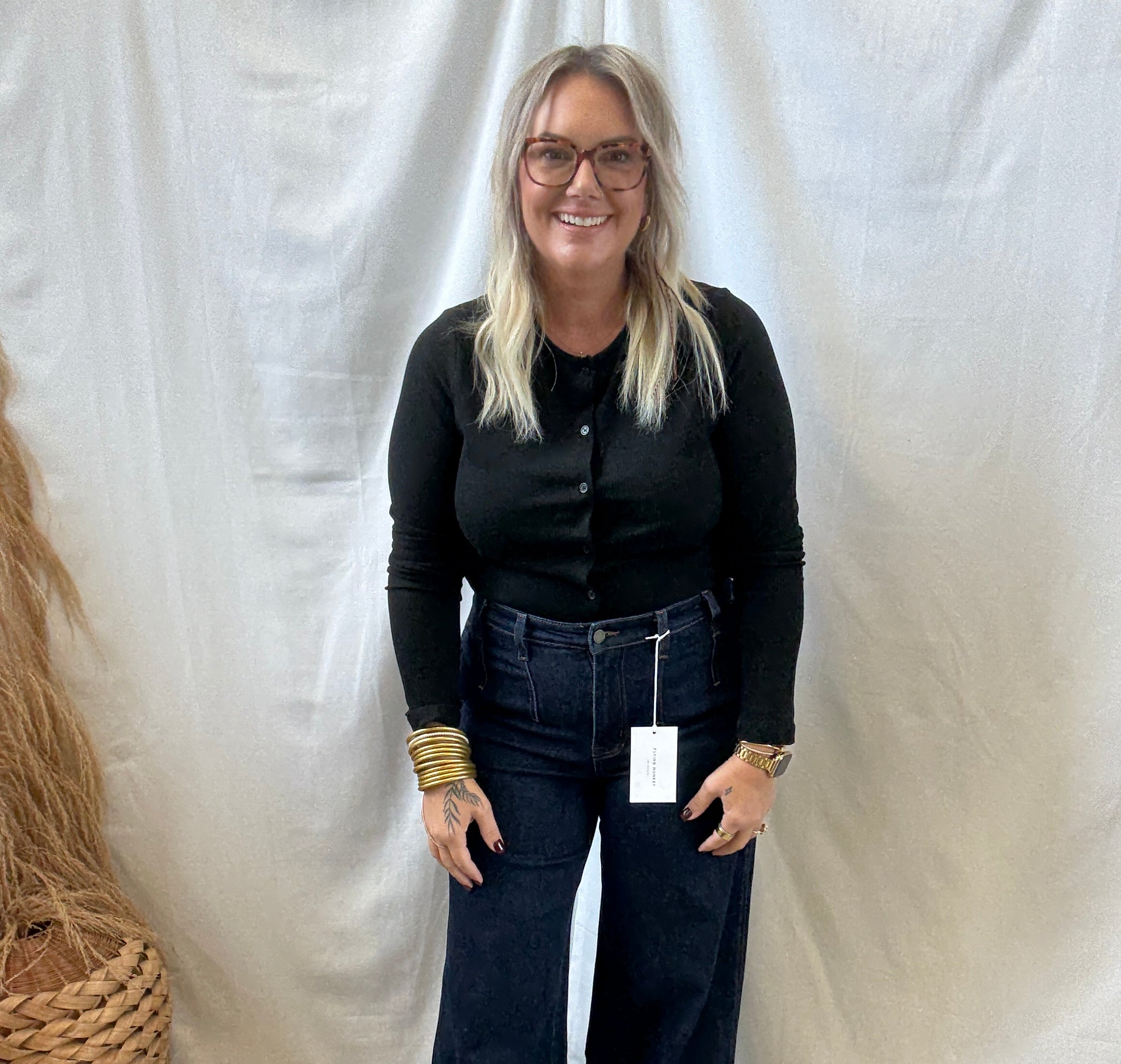Button Up Ribbed Top-Black-Long Sleeve Tops-hyfve-The Silo Boutique, Women's Fashion Boutique Located in Warren and Grand Forks North Dakota