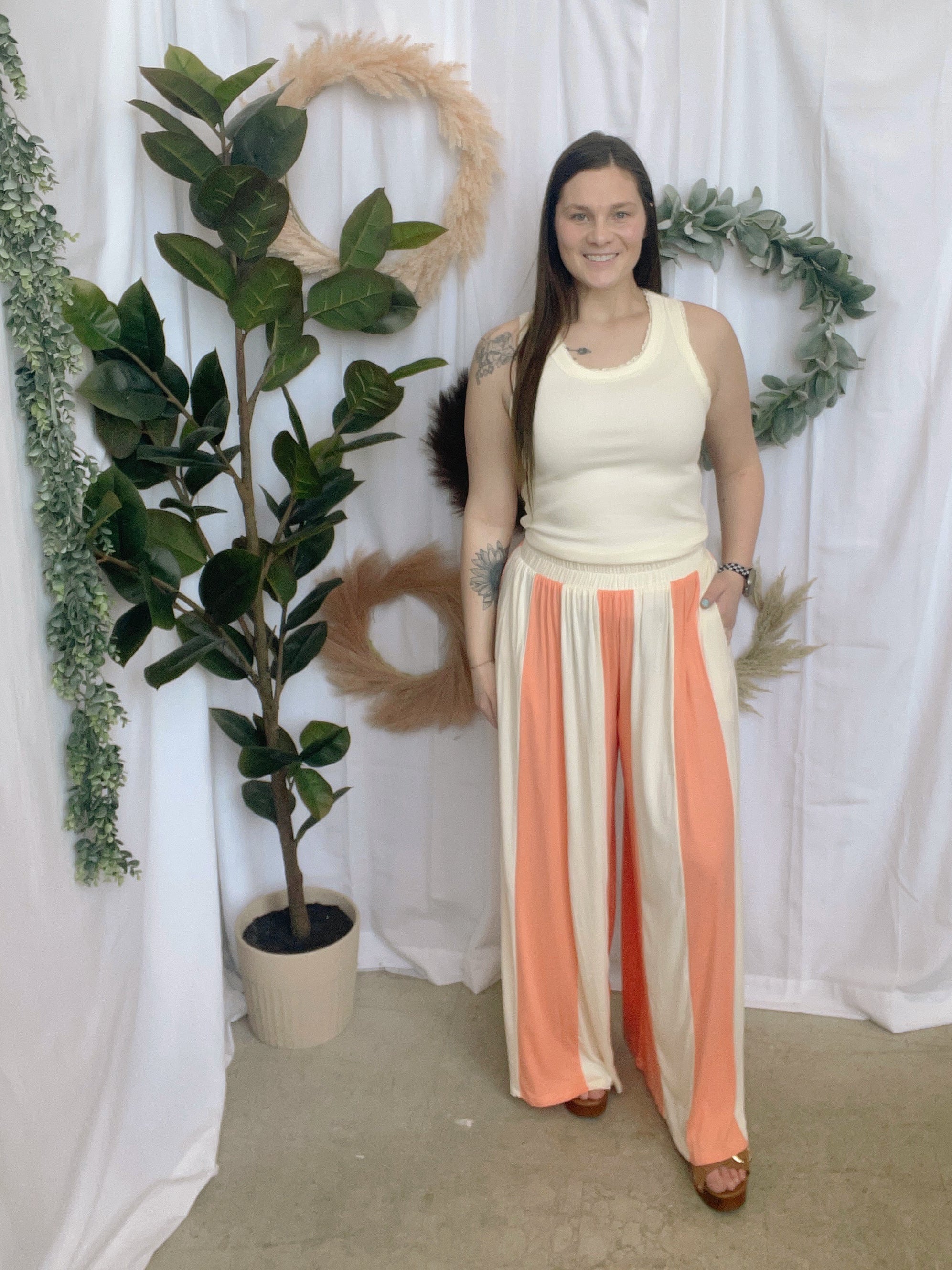 Cotierra Ribbed Tank Top-Ivory-Tank Tops-cotierra-The Silo Boutique, Women's Fashion Boutique Located in Warren and Grand Forks North Dakota