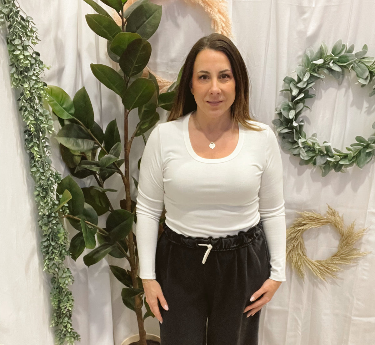 Fold Over Sweatpants-Black-sweatpants-hyfve-The Silo Boutique, Women's Fashion Boutique Located in Warren and Grand Forks North Dakota