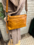 Joy Susan Oakley Whipstitch Crossbody-Whiskey-Purses-joy susan-The Silo Boutique, Women's Fashion Boutique Located in Warren and Grand Forks North Dakota