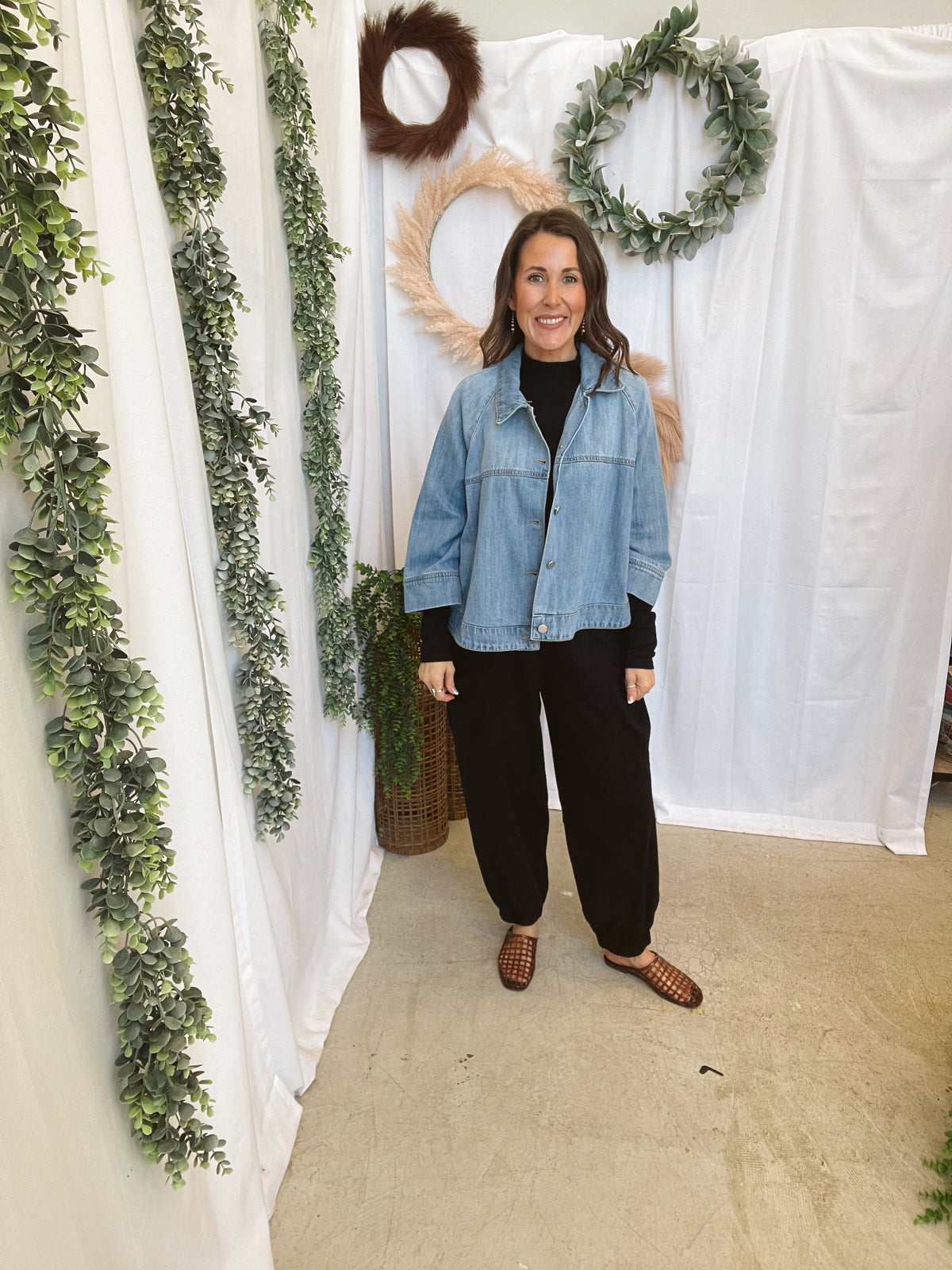 Risen Cape Denim Jacket-Coats & Jackets-risen-The Silo Boutique, Women's Fashion Boutique Located in Warren and Grand Forks North Dakota
