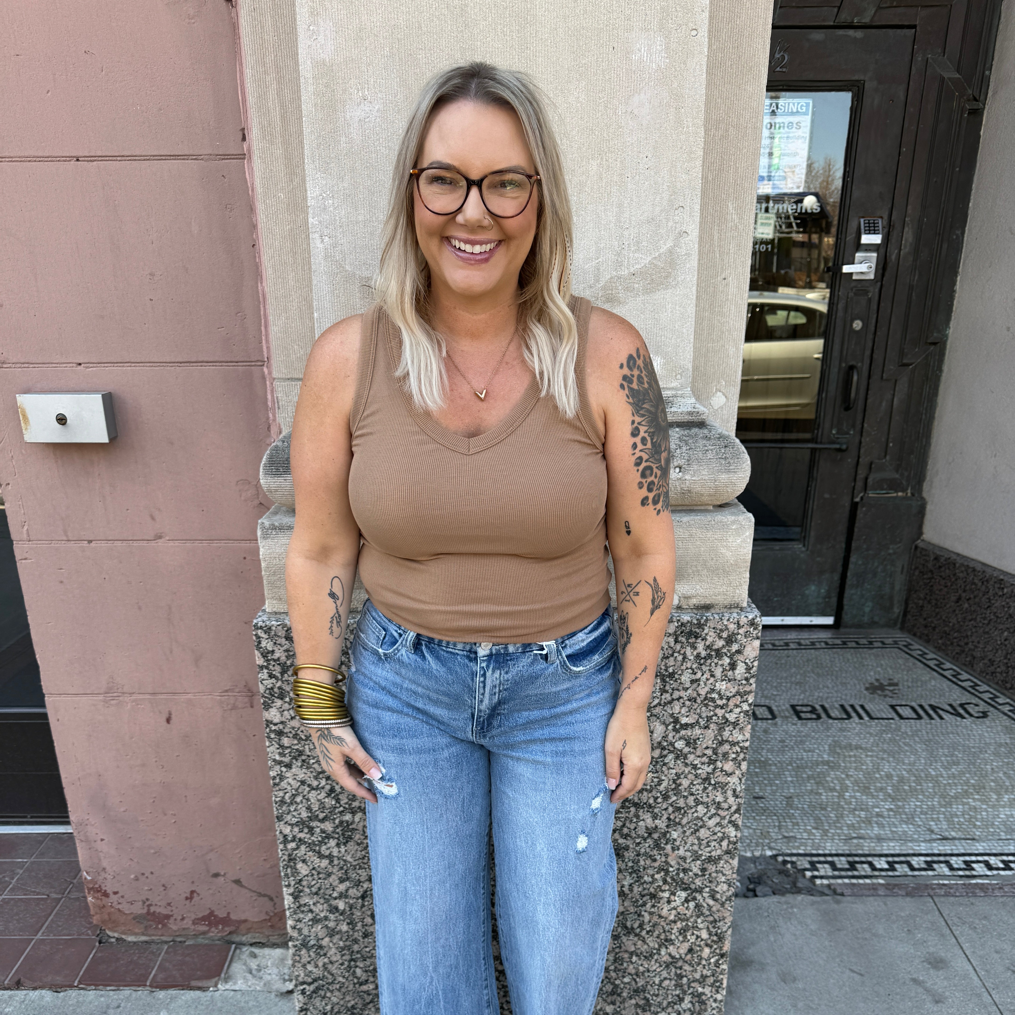 Vervet Shiny Wide Leg Crop Jeans-Jeans-lovervet-The Silo Boutique, Women's Fashion Boutique Located in Warren and Grand Forks North Dakota