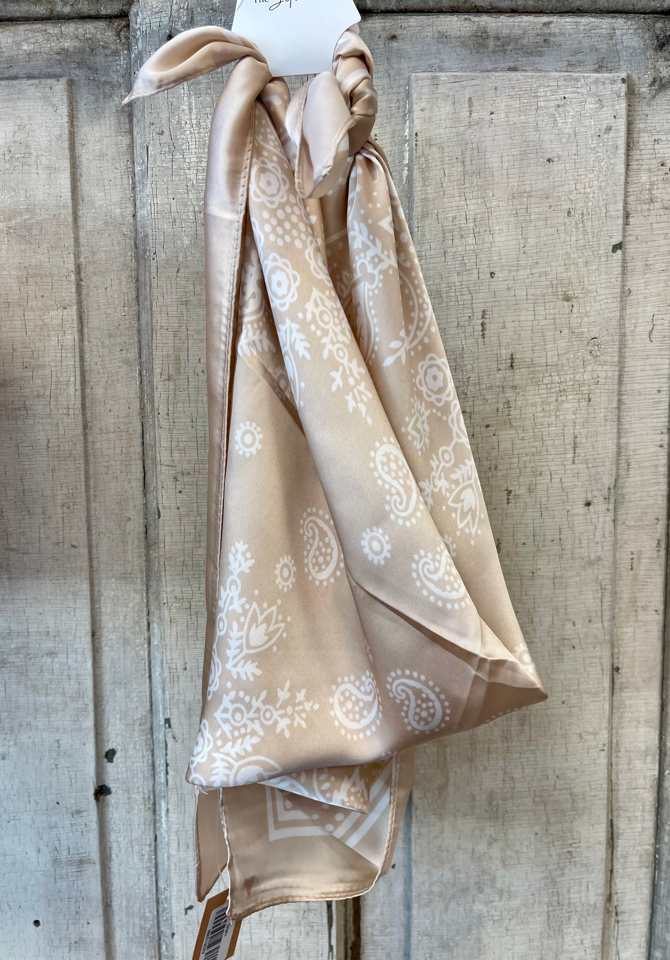 Paisley Bandana Satin Scarf-Scarves-leto-The Silo Boutique, Women's Fashion Boutique Located in Warren and Grand Forks North Dakota