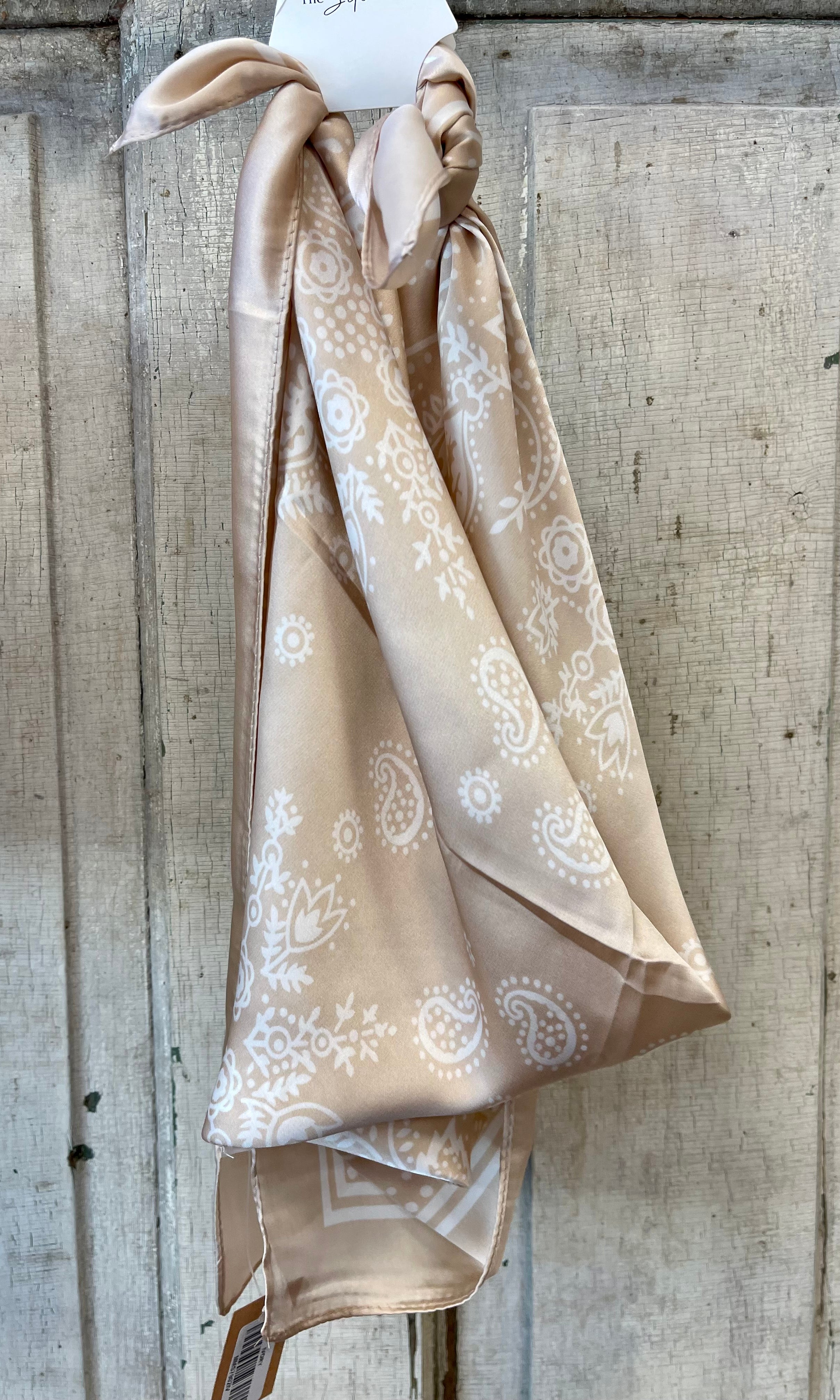 Paisley Bandana Satin Scarf-Scarves-leto-The Silo Boutique, Women's Fashion Boutique Located in Warren and Grand Forks North Dakota