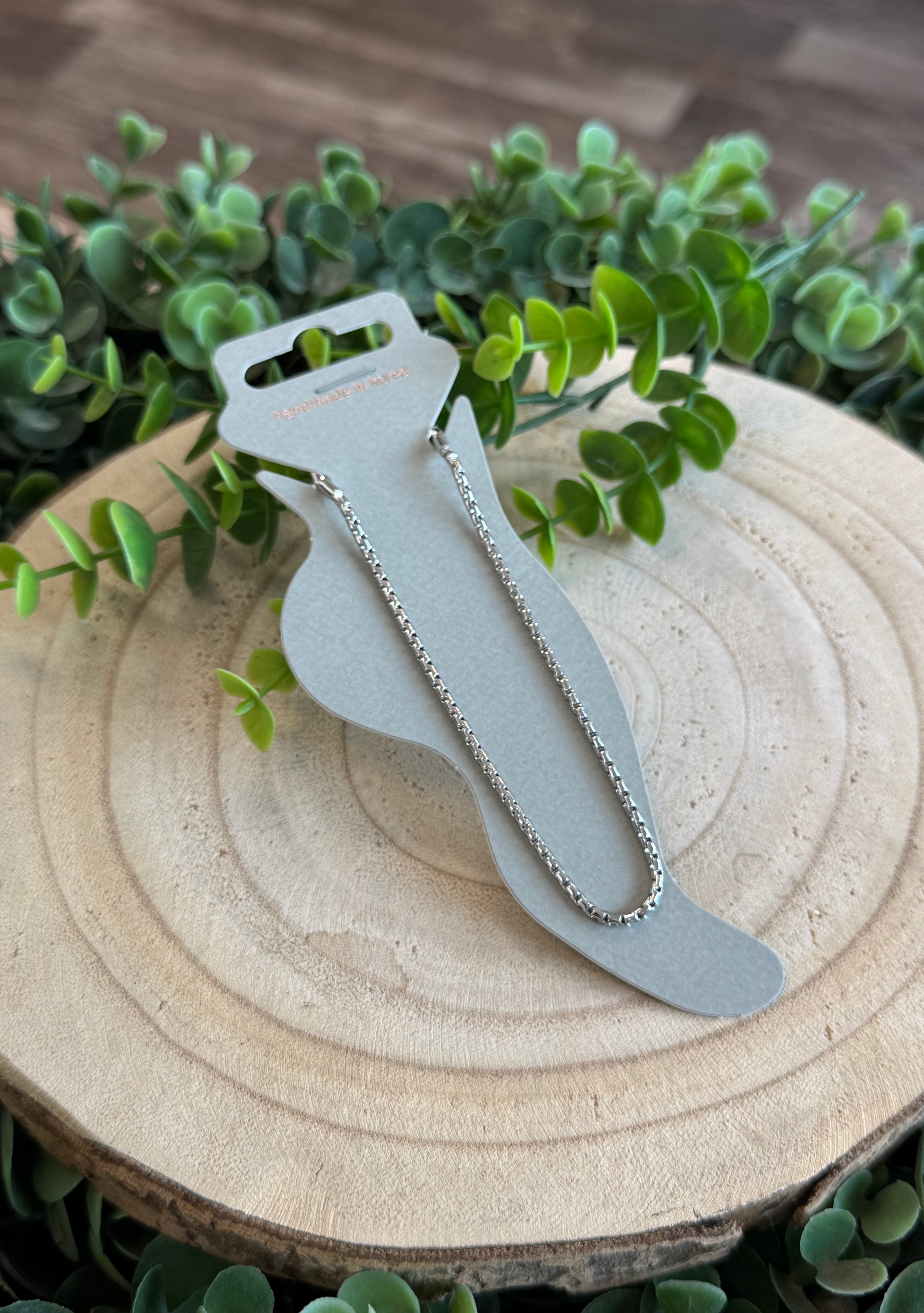 Box Chain Ankle Bracelet-Ankle Bracelets-Fame-The Silo Boutique, Women's Fashion Boutique Located in Warren and Grand Forks North Dakota