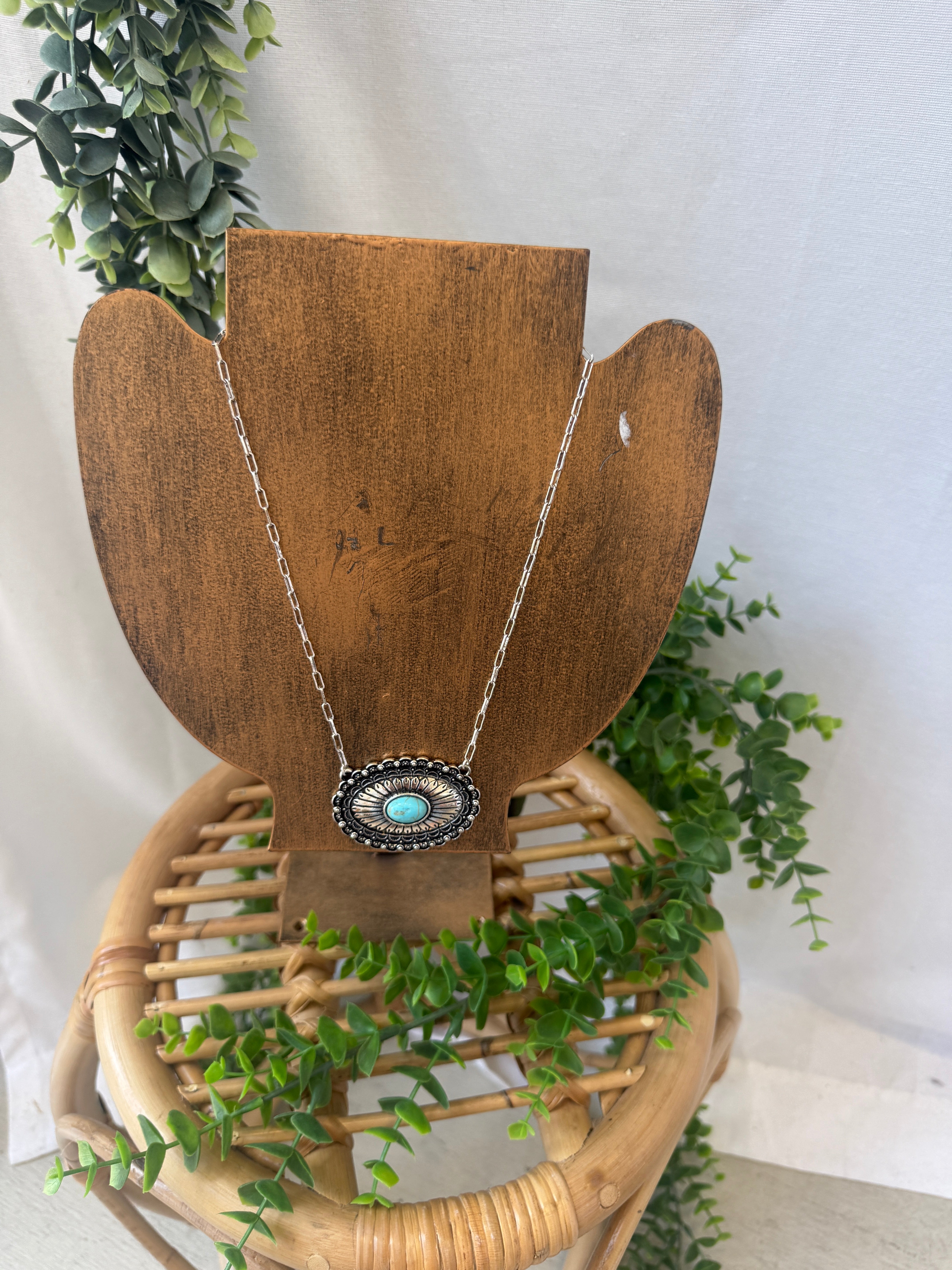 Frontier Concho Necklace-The Silo Boutique-The Silo Boutique, Women's Fashion Boutique Located in Warren and Grand Forks North Dakota