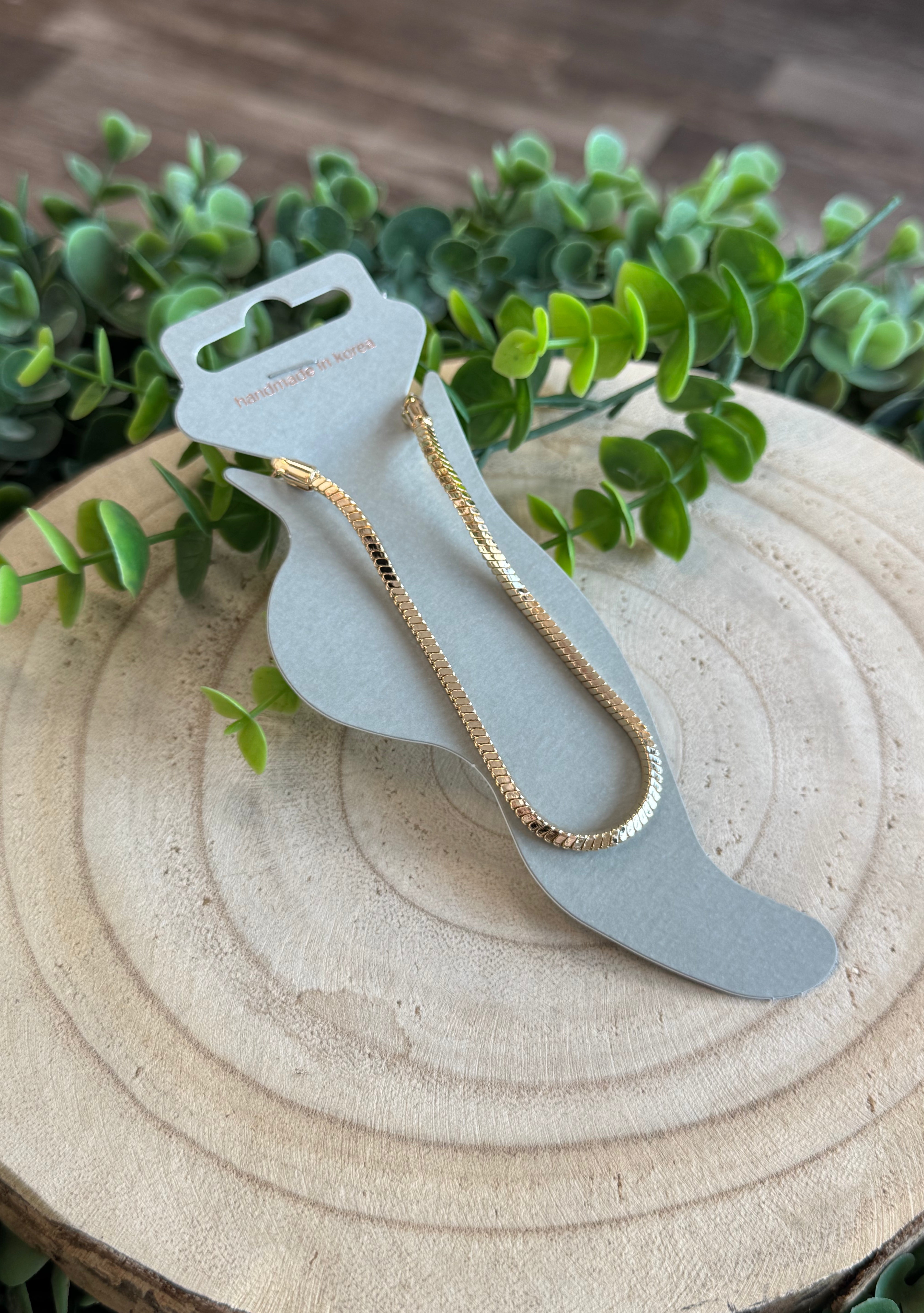 Snake Chain Ankle Bracelet-Ankle Bracelets-Fame-The Silo Boutique, Women's Fashion Boutique Located in Warren and Grand Forks North Dakota