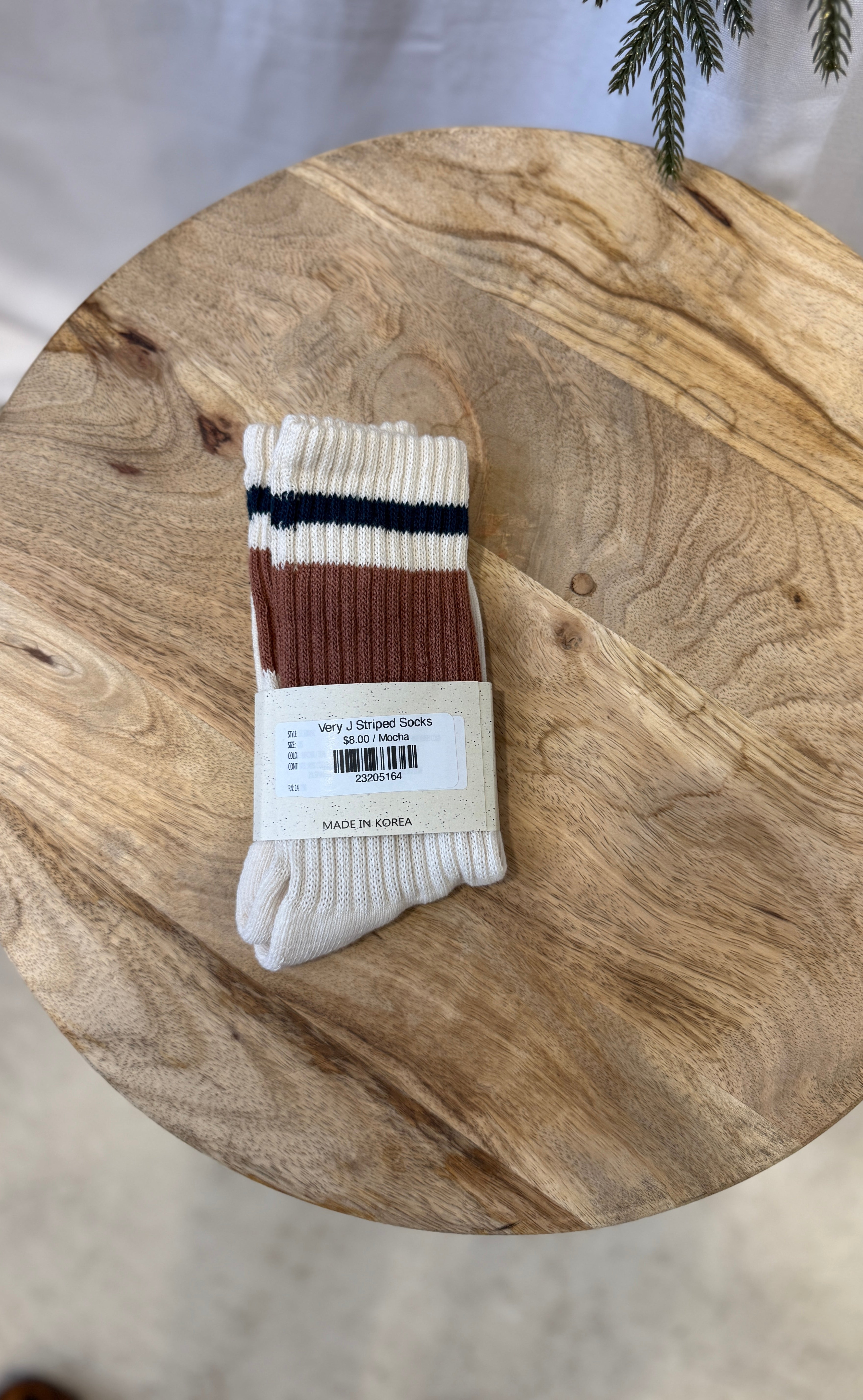 Very J Striped Socks-Socks-very j-The Silo Boutique, Women's Fashion Boutique Located in Warren and Grand Forks North Dakota