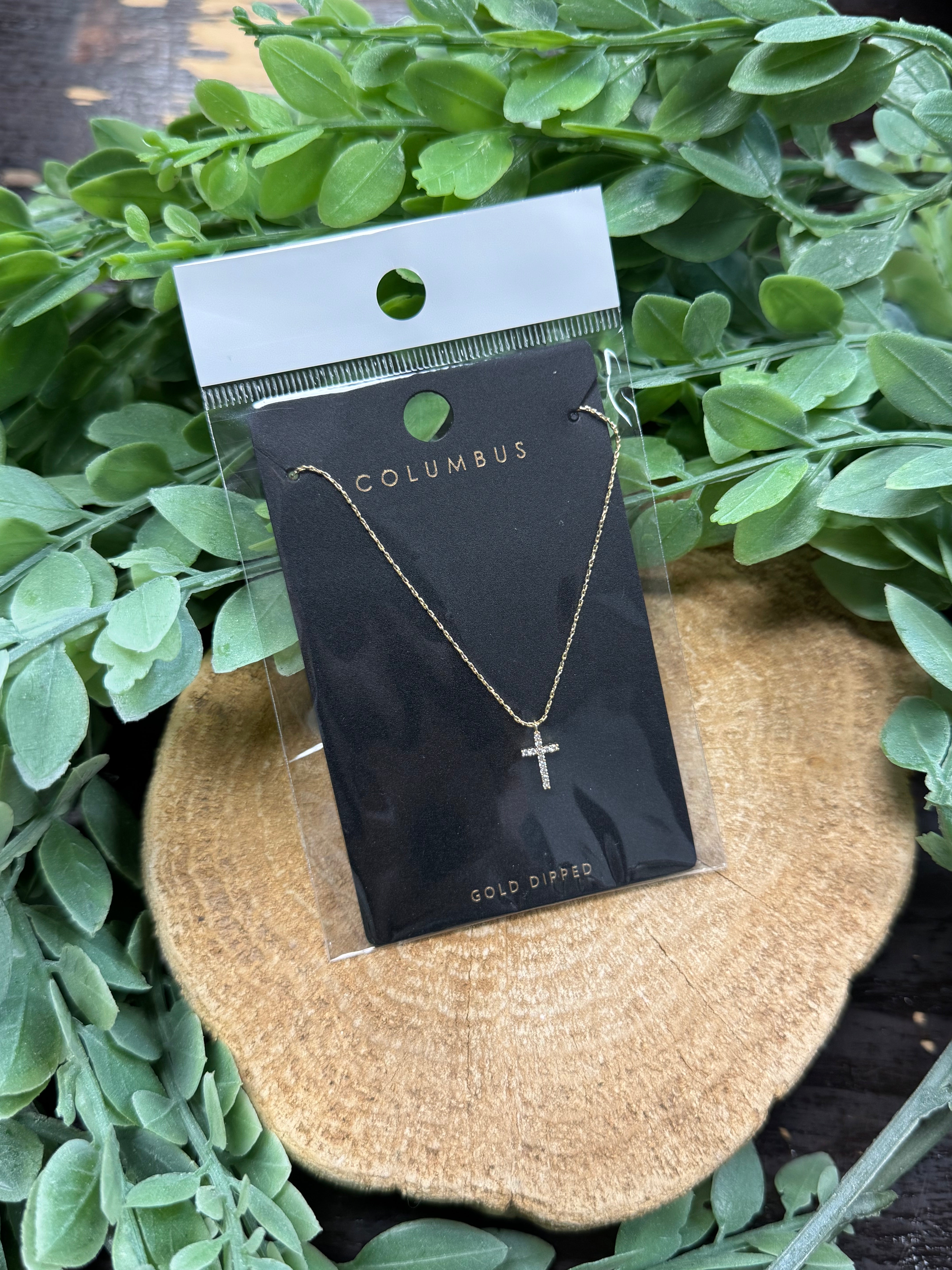 Burst Cross Necklace-The Silo Boutique-The Silo Boutique, Women's Fashion Boutique Located in Warren and Grand Forks North Dakota