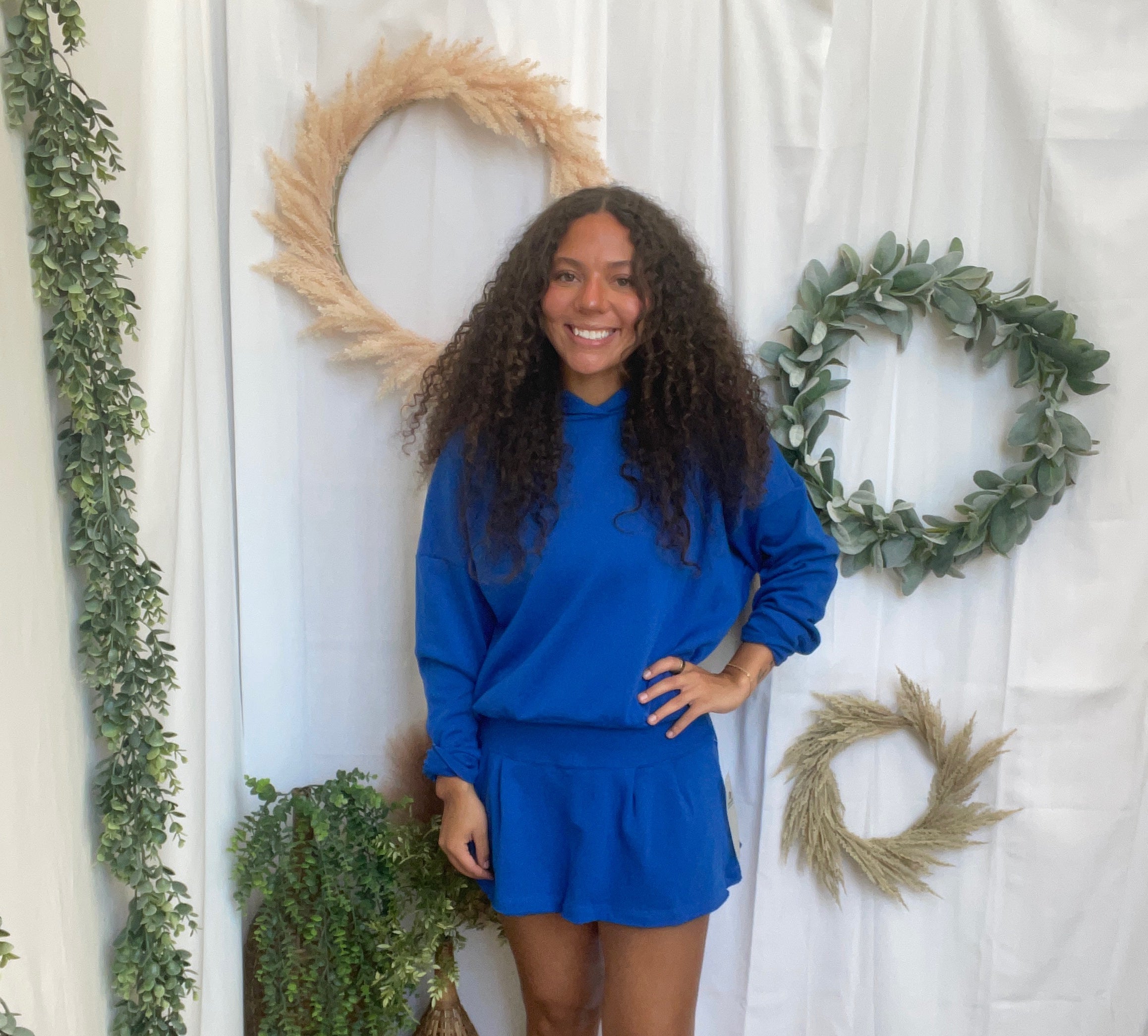 Mono B Icon Hoodie Set-Royal-Outfit Sets-mono b-The Silo Boutique, Women's Fashion Boutique Located in Warren and Grand Forks North Dakota