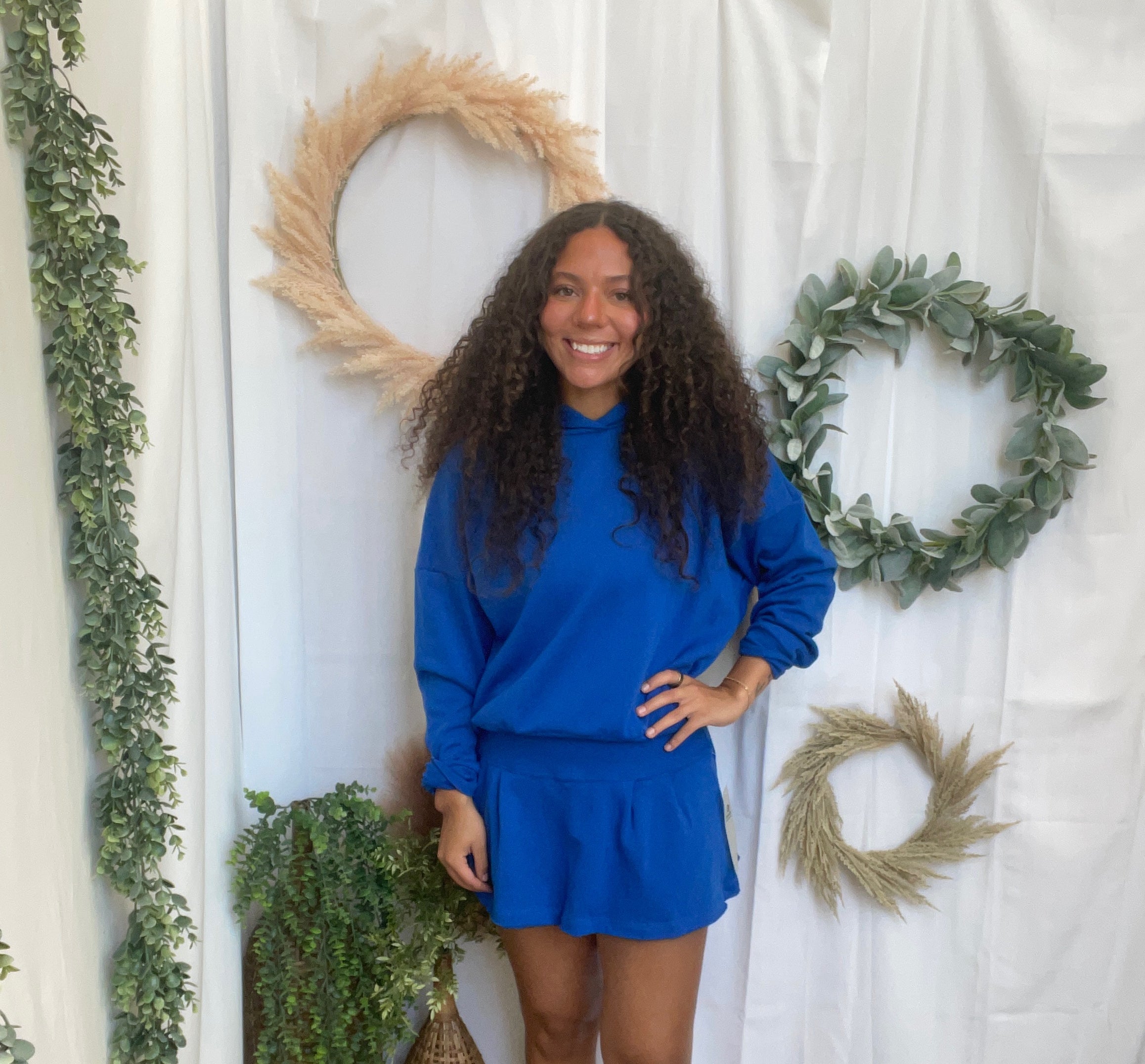 Mono B Icon Hoodie Set-Royal-Outfit Sets-mono b-The Silo Boutique, Women's Fashion Boutique Located in Warren and Grand Forks North Dakota
