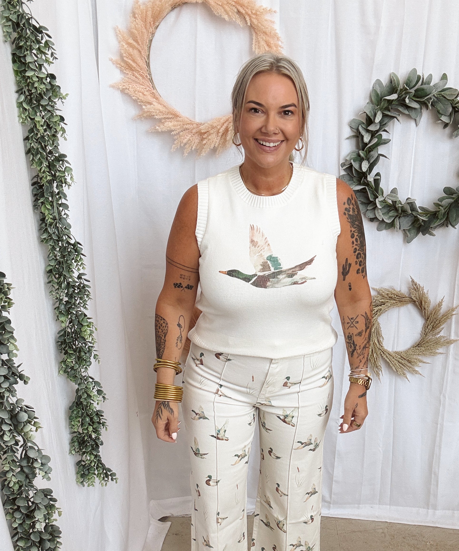 Mallard Sweater Tank Vest-Tank Tops-anniewear-The Silo Boutique, Women's Fashion Boutique Located in Warren and Grand Forks North Dakota