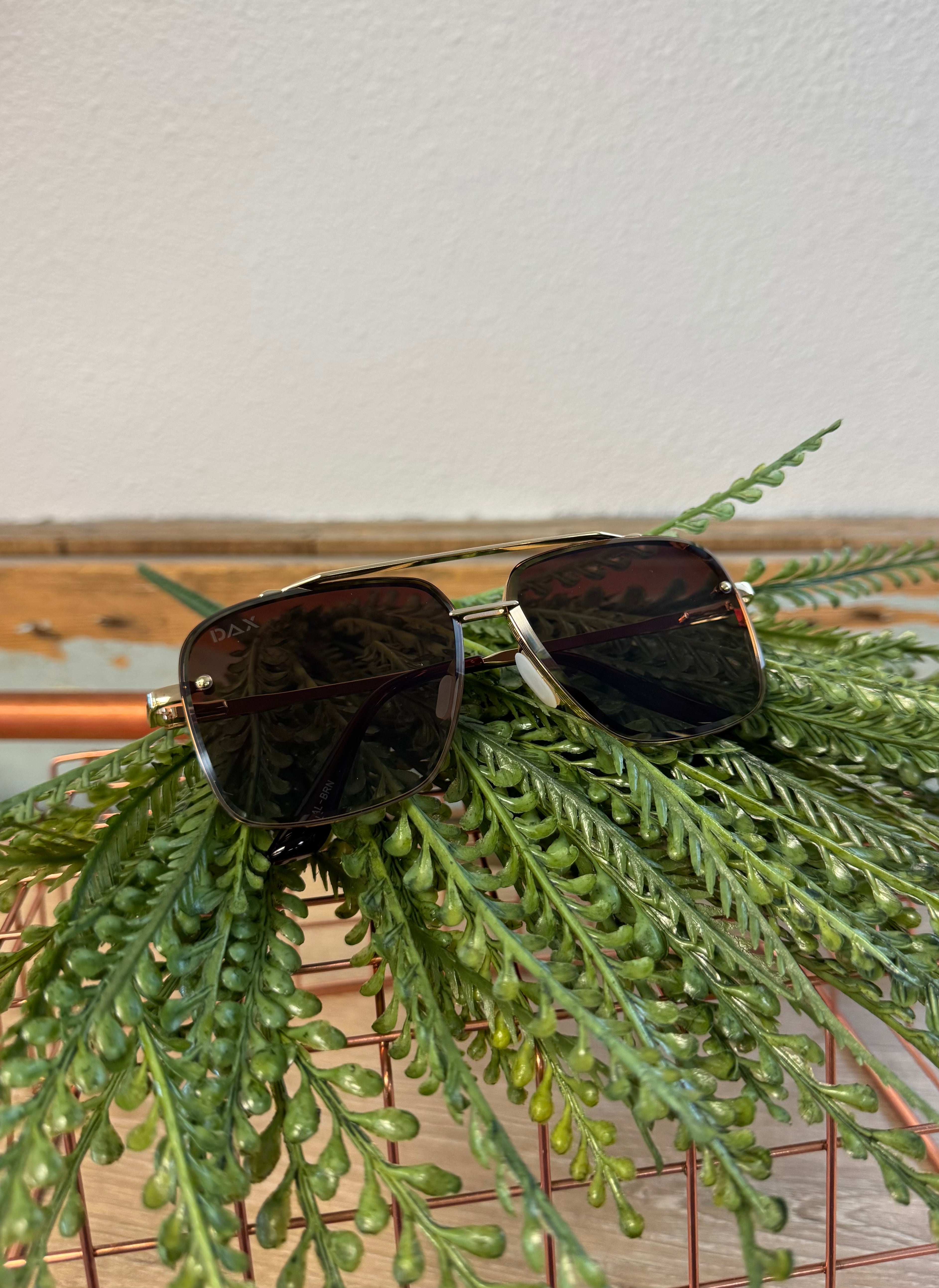 Dax Dallas Brown Sunglasses-Sunglasses-dax-The Silo Boutique, Women's Fashion Boutique Located in Warren and Grand Forks North Dakota