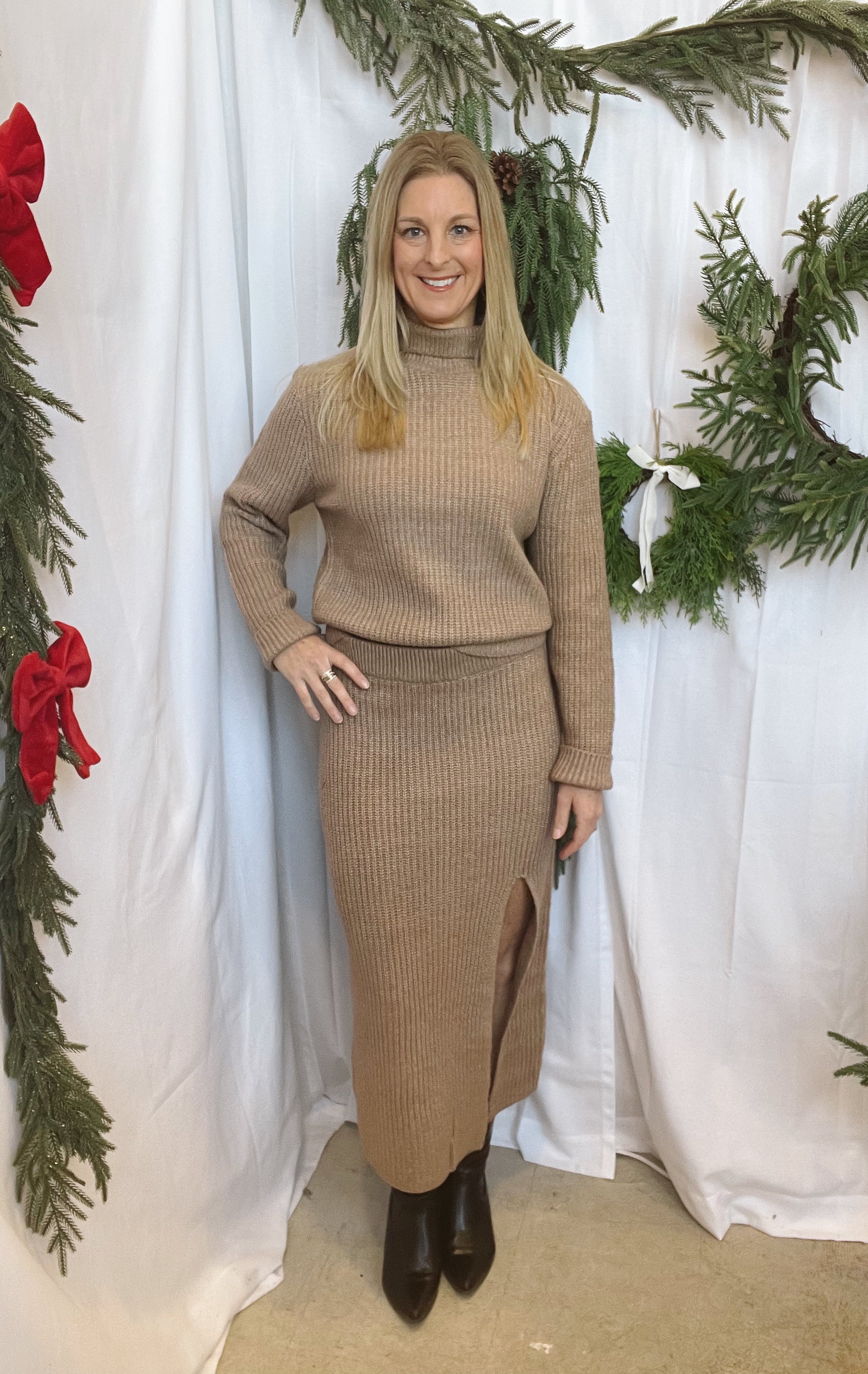 Callie Sweater-Caramel-Sweaters-hyfve-The Silo Boutique, Women's Fashion Boutique Located in Warren and Grand Forks North Dakota