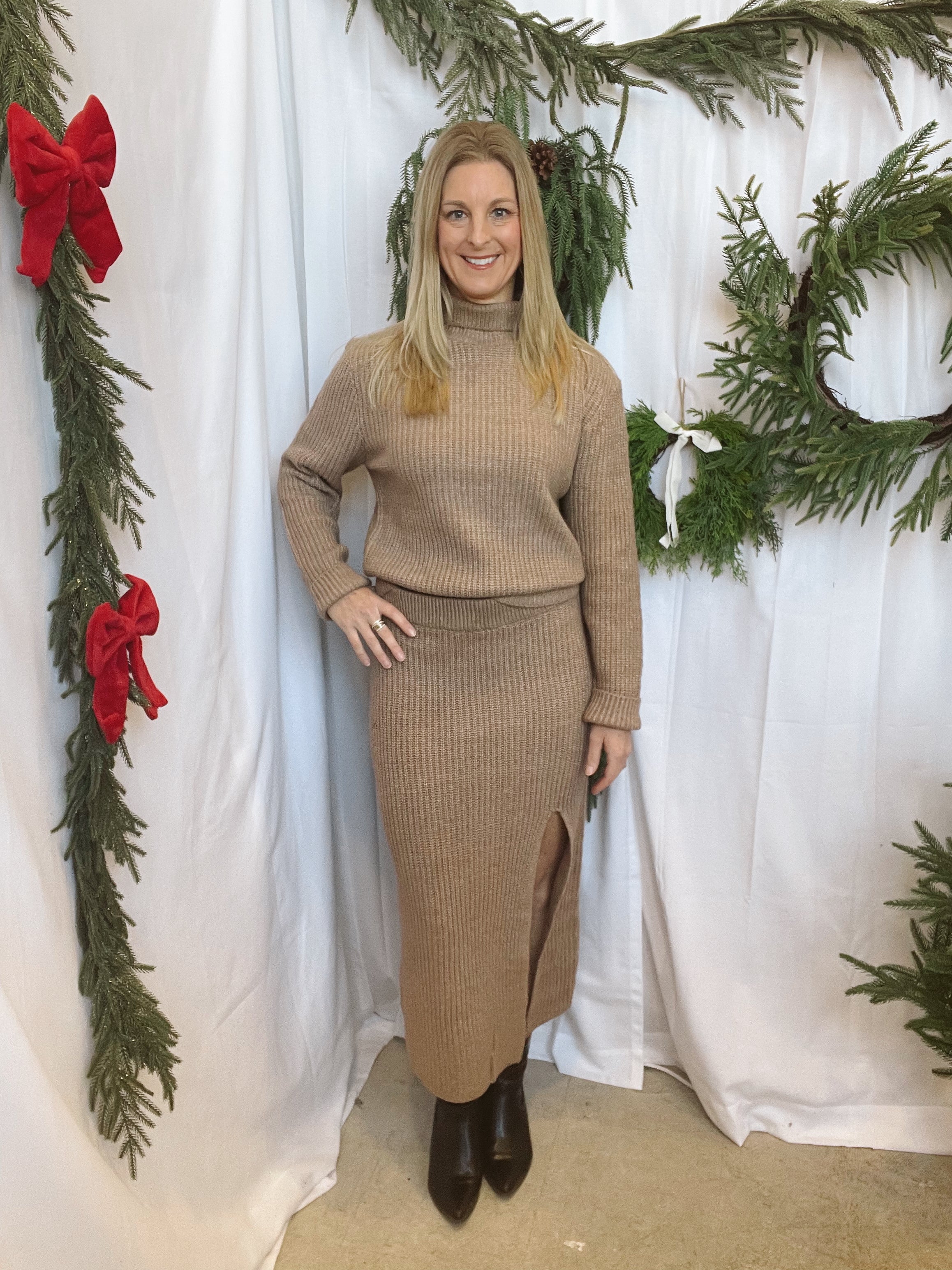 Callie Sweater-Caramel-Sweaters-hyfve-The Silo Boutique, Women's Fashion Boutique Located in Warren and Grand Forks North Dakota