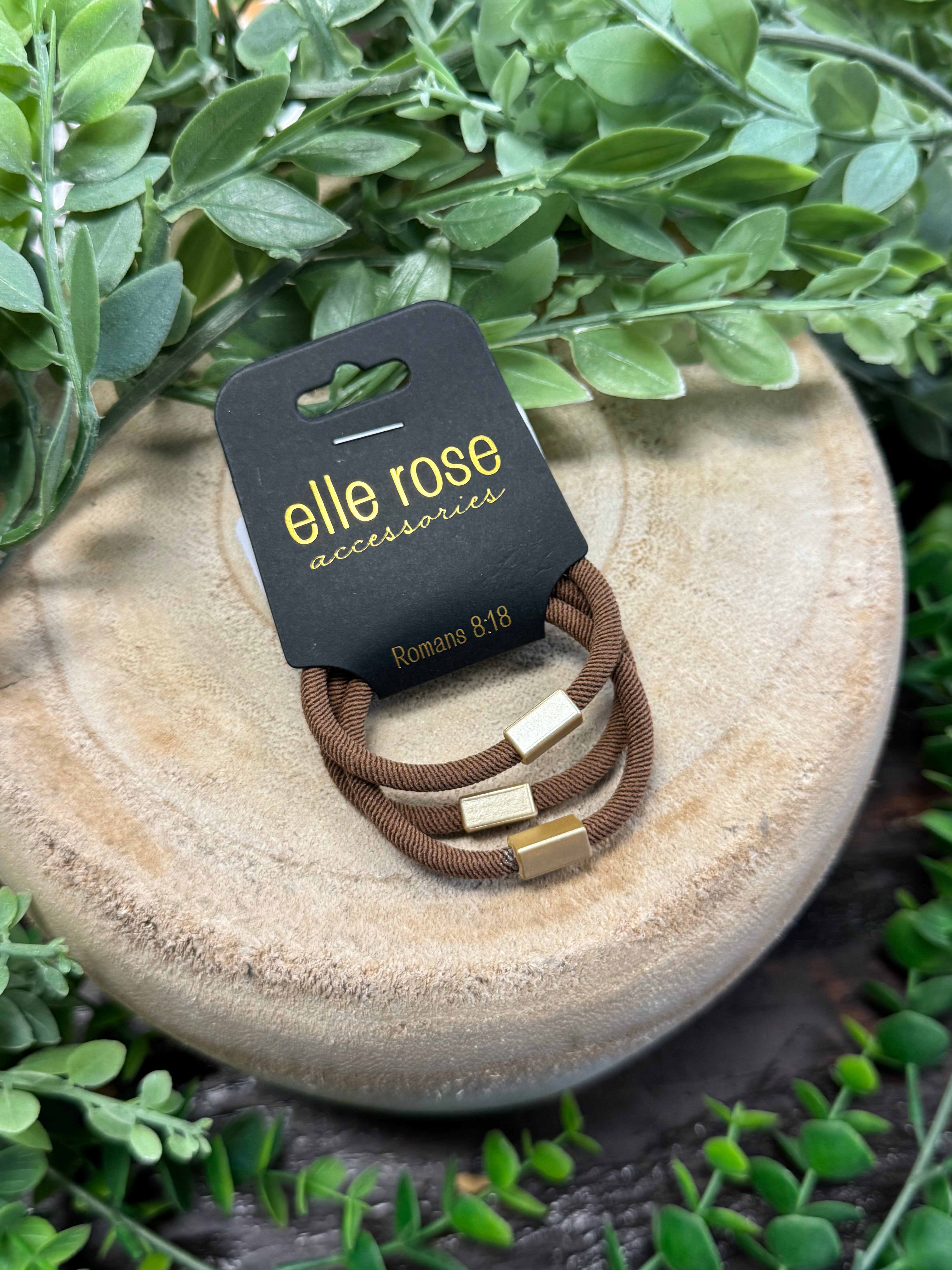 Elastic Hair Tie Bracelet Trio-Hair Accessories-scented-The Silo Boutique, Women's Fashion Boutique Located in Warren and Grand Forks North Dakota