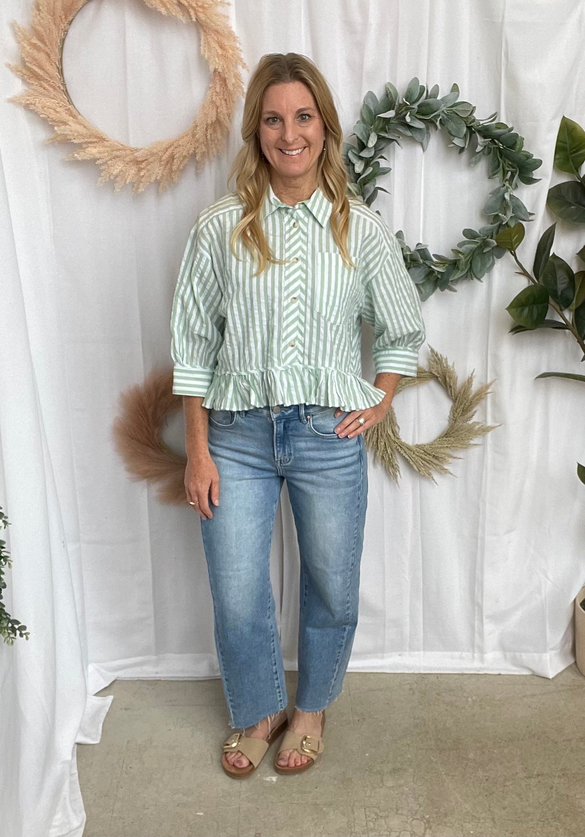 Risen Raw Slouchy Crop Barrel Jeans-Jeans-risen-The Silo Boutique, Women's Fashion Boutique Located in Warren and Grand Forks North Dakota