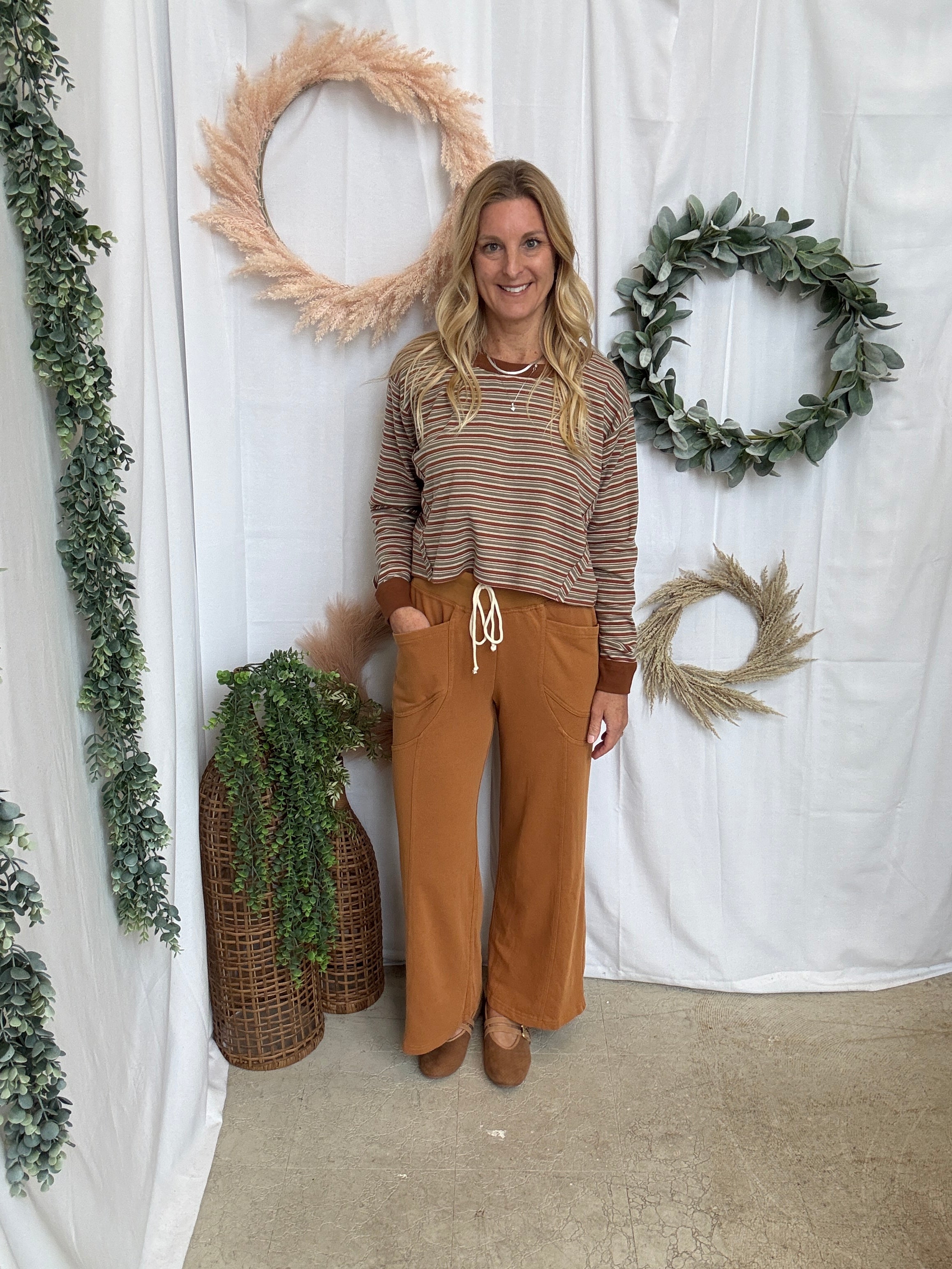 Solid Lounge Pants-Toffee-Pants-eesome-The Silo Boutique, Women's Fashion Boutique Located in Warren and Grand Forks North Dakota