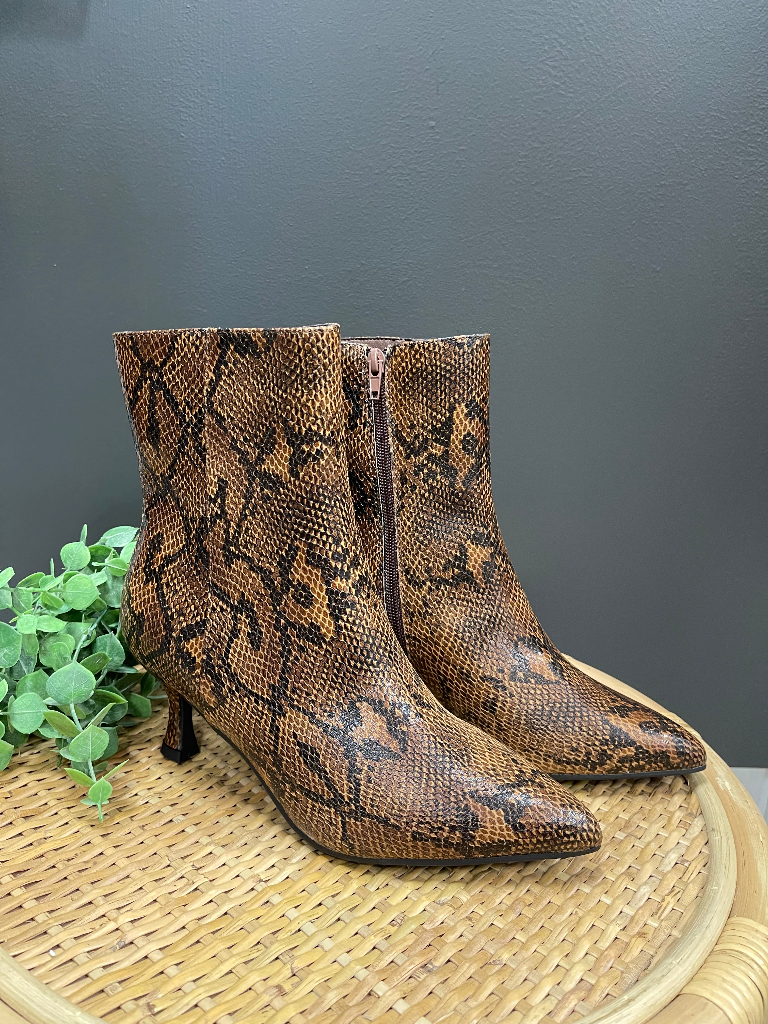 MIA Ediva Python Boot-Sneakers-MIA-The Silo Boutique, Women's Fashion Boutique Located in Warren and Grand Forks North Dakota