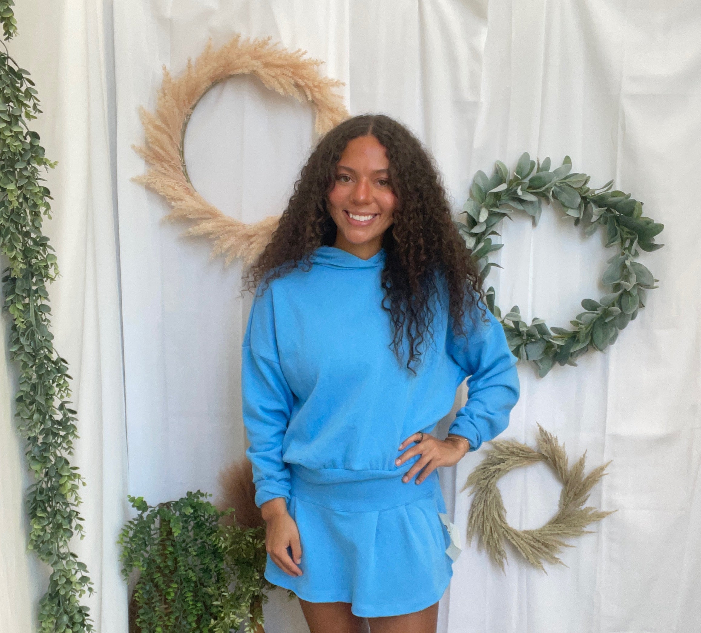 Mono B Icon Hoodie Set-Light Blue-Outfit Sets-mono b-The Silo Boutique, Women's Fashion Boutique Located in Warren and Grand Forks North Dakota