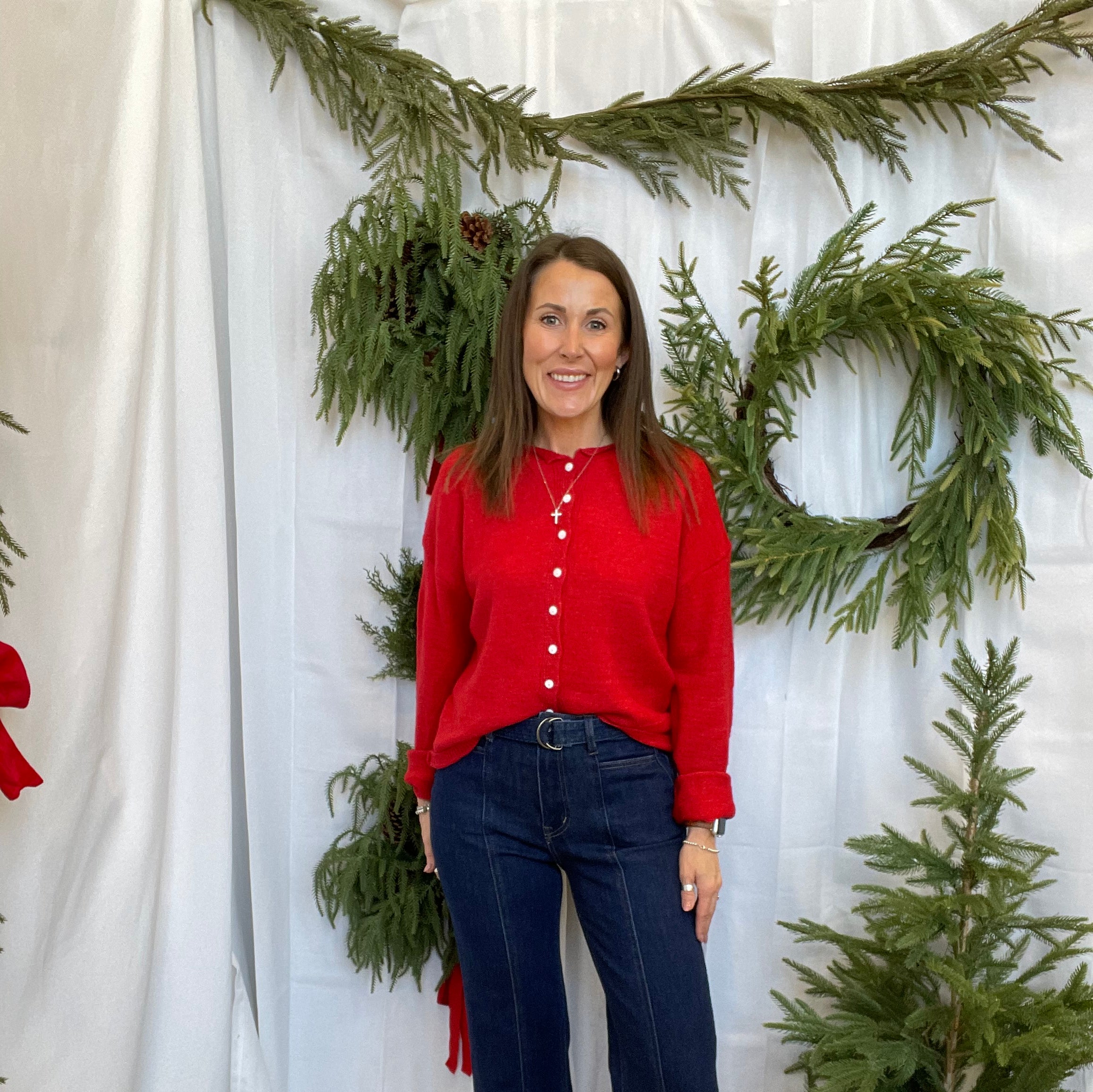 The Classic Staple Cardigan-Red-Cardigans-mimosa-The Silo Boutique, Women's Fashion Boutique Located in Warren and Grand Forks North Dakota