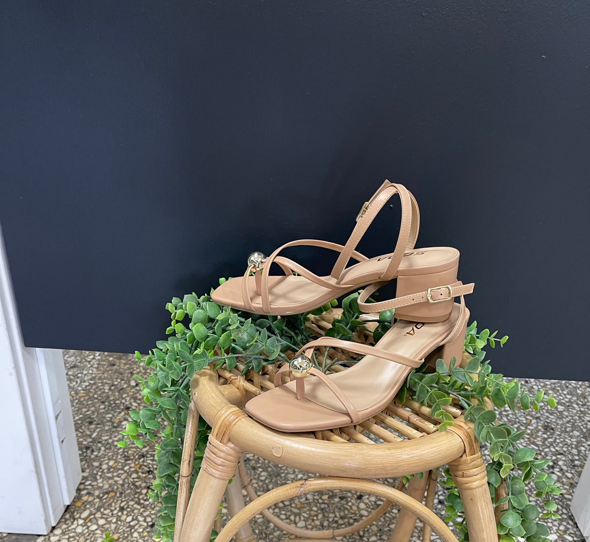 Soda Tuari Sandal Heel-Nude-Shoes-soda-The Silo Boutique, Women's Fashion Boutique Located in Warren and Grand Forks North Dakota