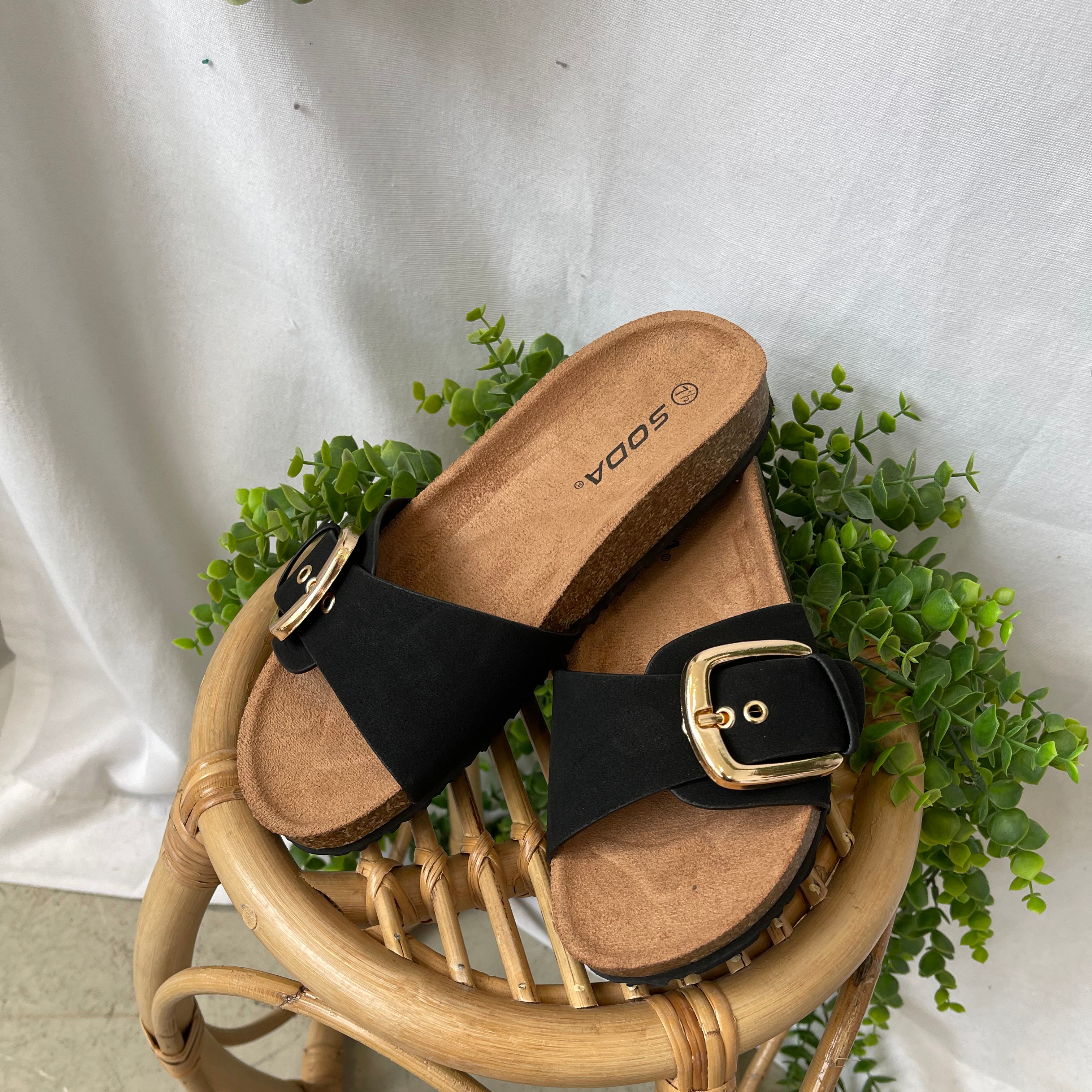 Soda Lizzy Sandal-Black-Shoes-soda-The Silo Boutique, Women's Fashion Boutique Located in Warren and Grand Forks North Dakota