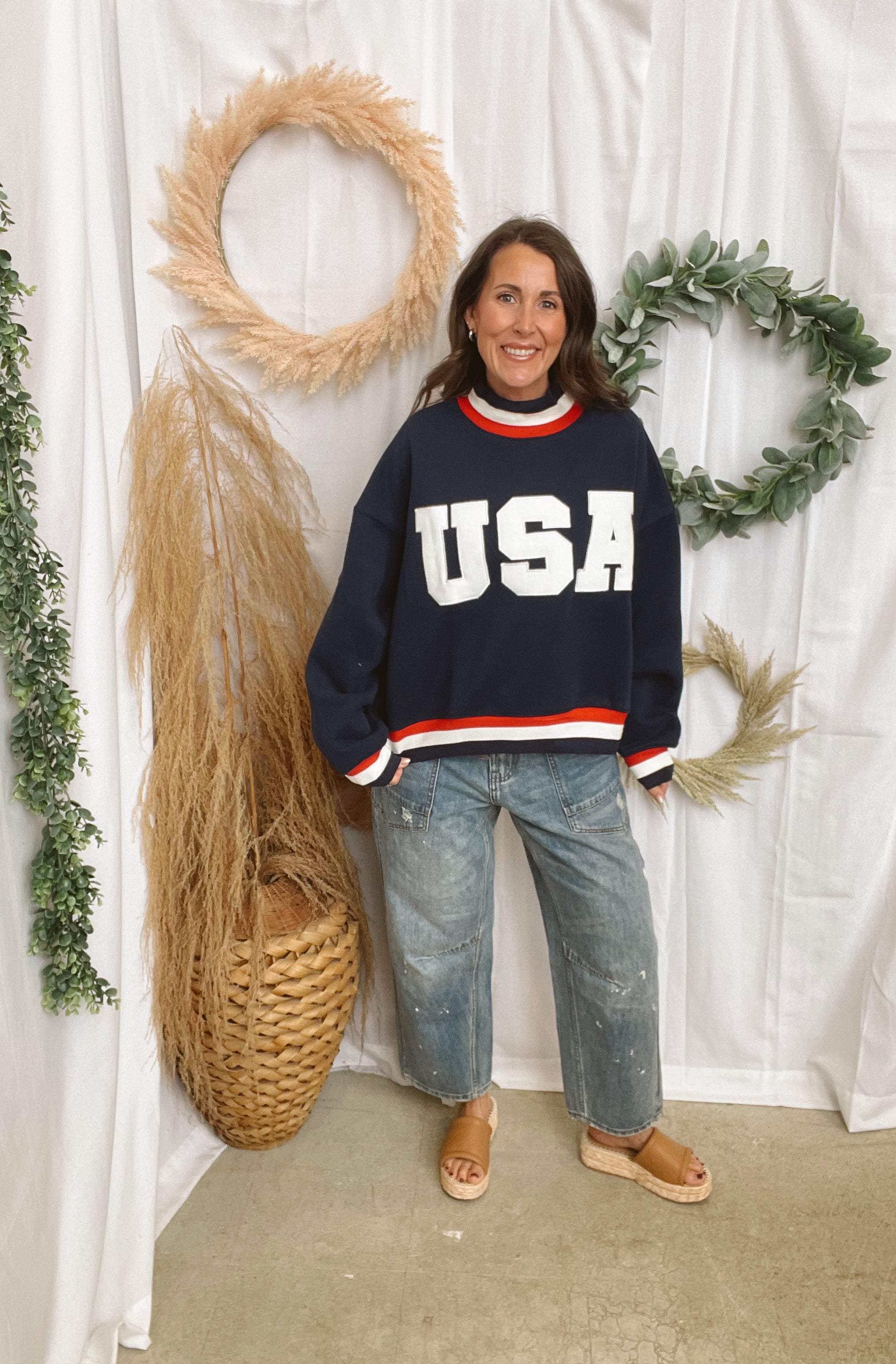 Oli and Hali Splatter Barrel Jeans-Jeans-oli-The Silo Boutique, Women's Fashion Boutique Located in Warren and Grand Forks North Dakota