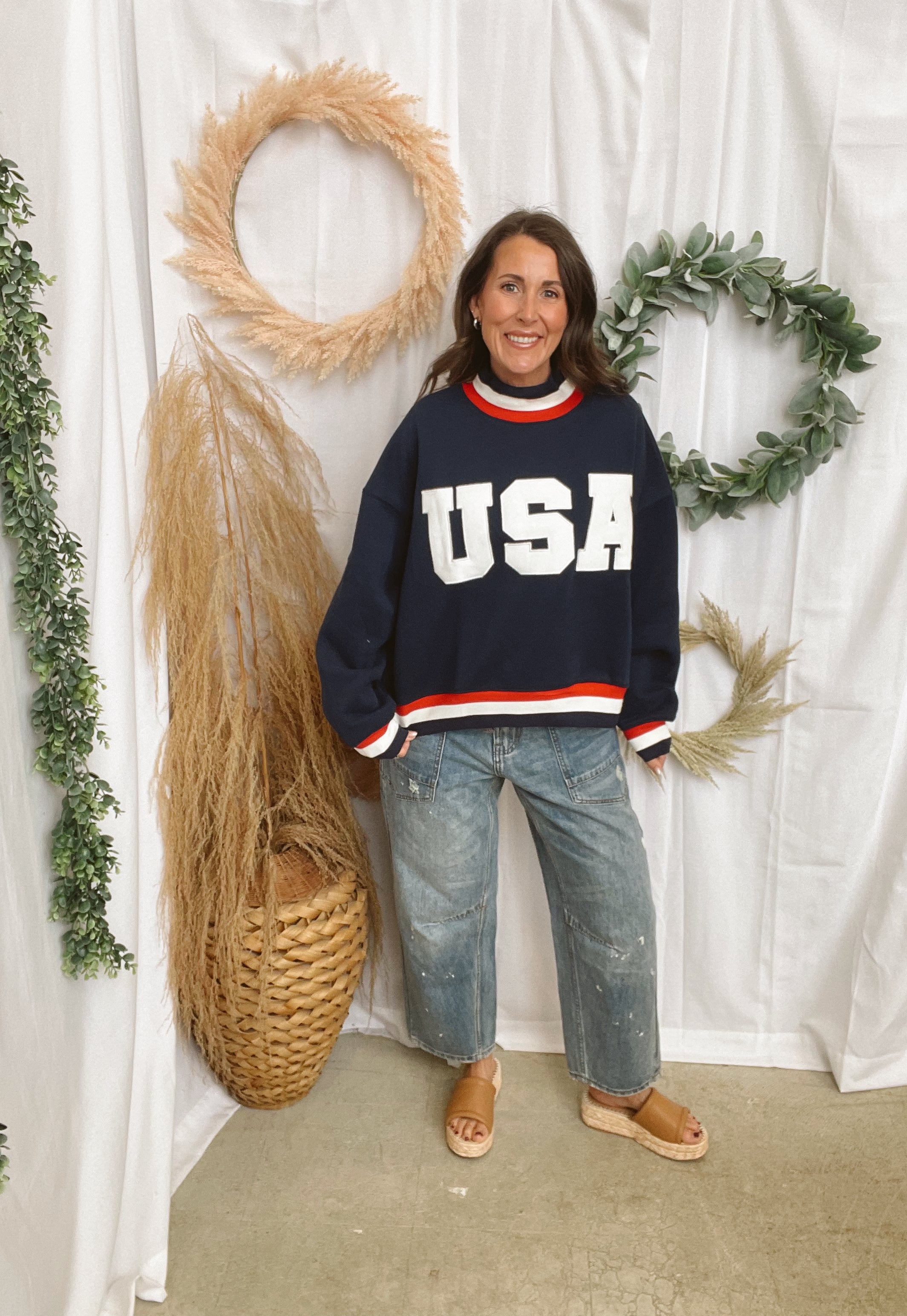 Oli and Hali Splatter Barrel Jeans-Jeans-oli-The Silo Boutique, Women's Fashion Boutique Located in Warren and Grand Forks North Dakota