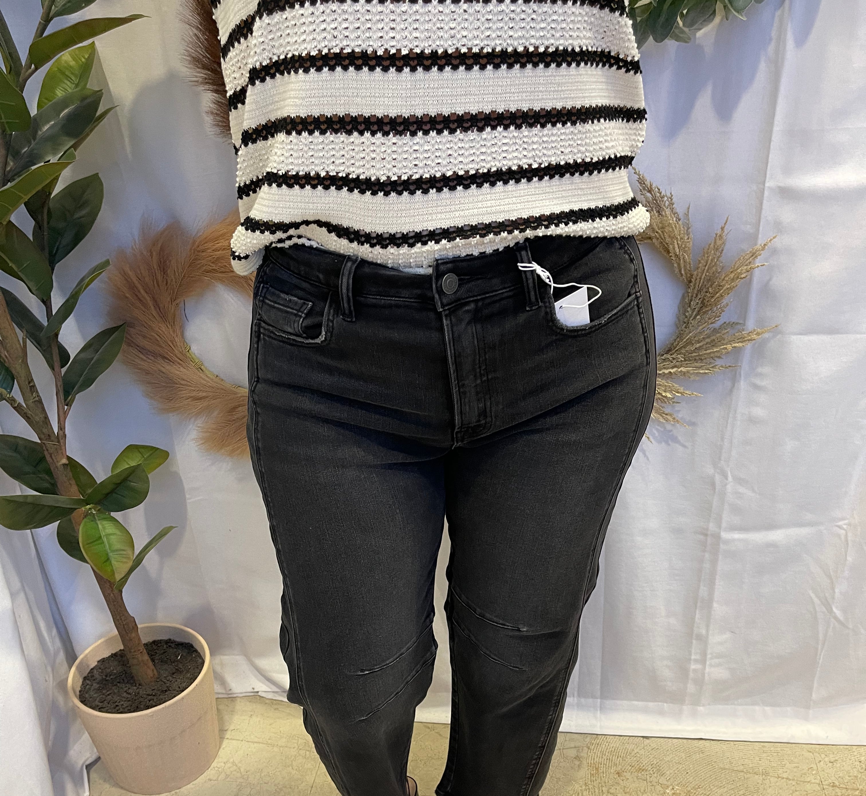 Flying Monkey Relief Black Jeans-Jeans-flying monkey-The Silo Boutique, Women's Fashion Boutique Located in Warren and Grand Forks North Dakota