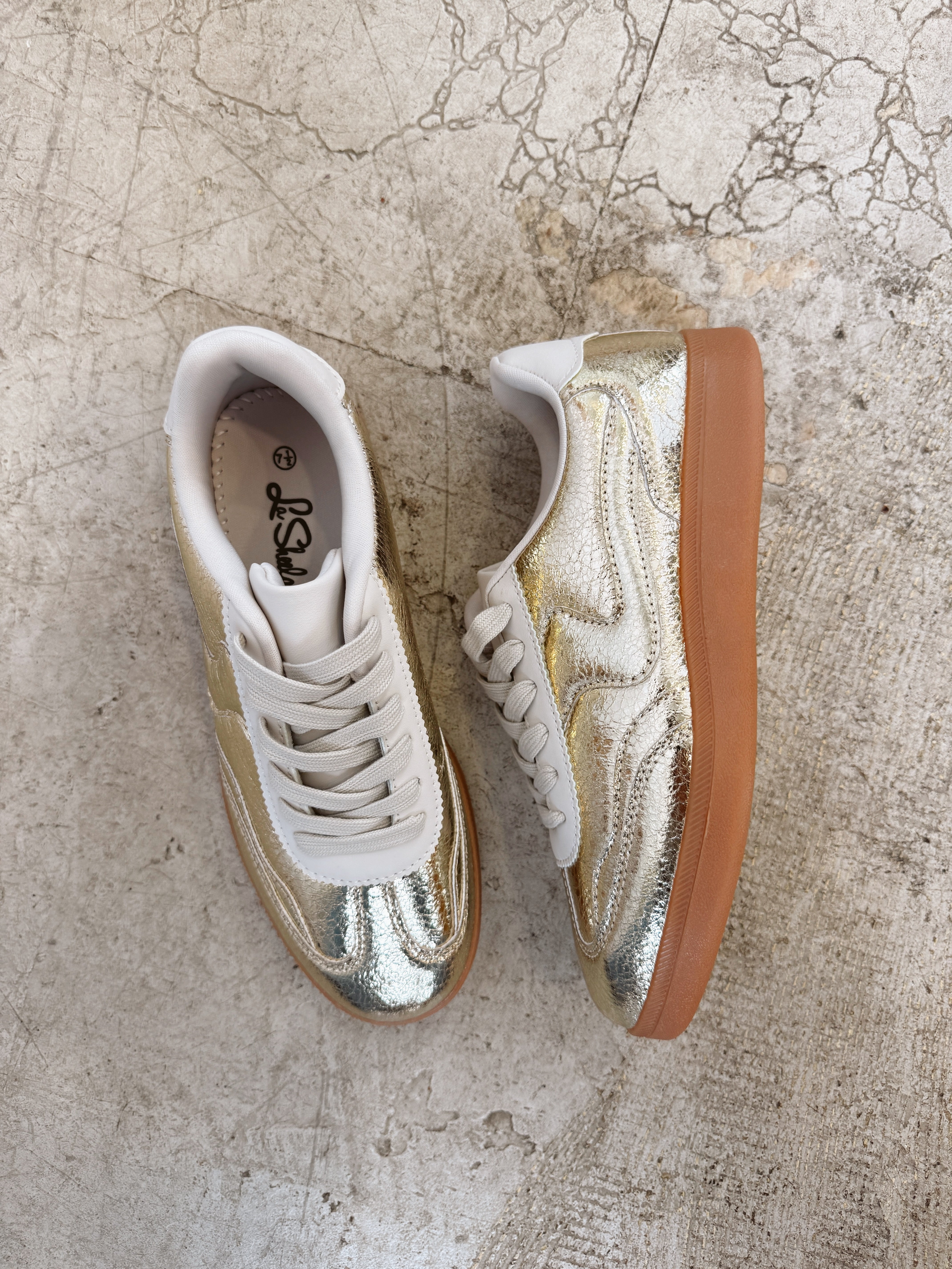 Gold Modern Sneakers-Sneakers-Forever Link-The Silo Boutique, Women's Fashion Boutique Located in Warren and Grand Forks North Dakota