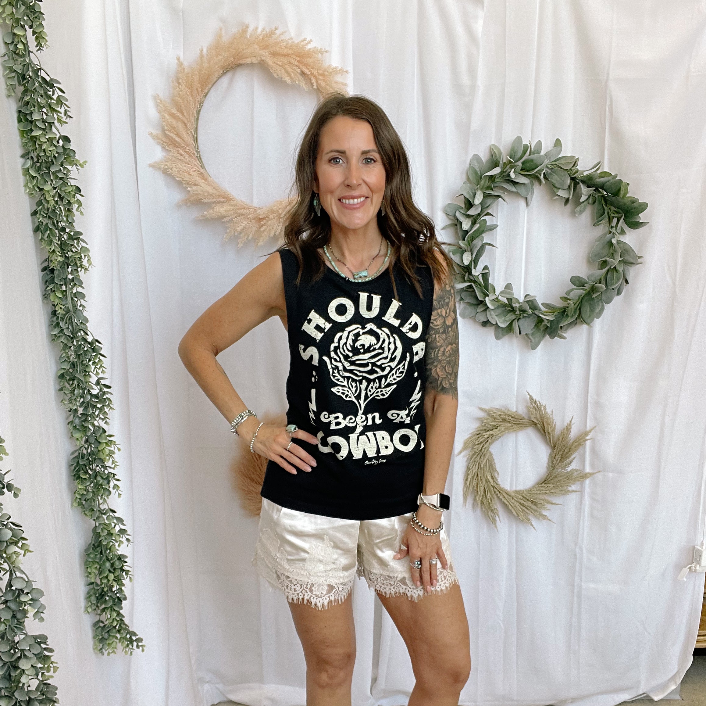 Macey Lace Shorts-Pearl-Shorts-by together-The Silo Boutique, Women's Fashion Boutique Located in Warren and Grand Forks North Dakota