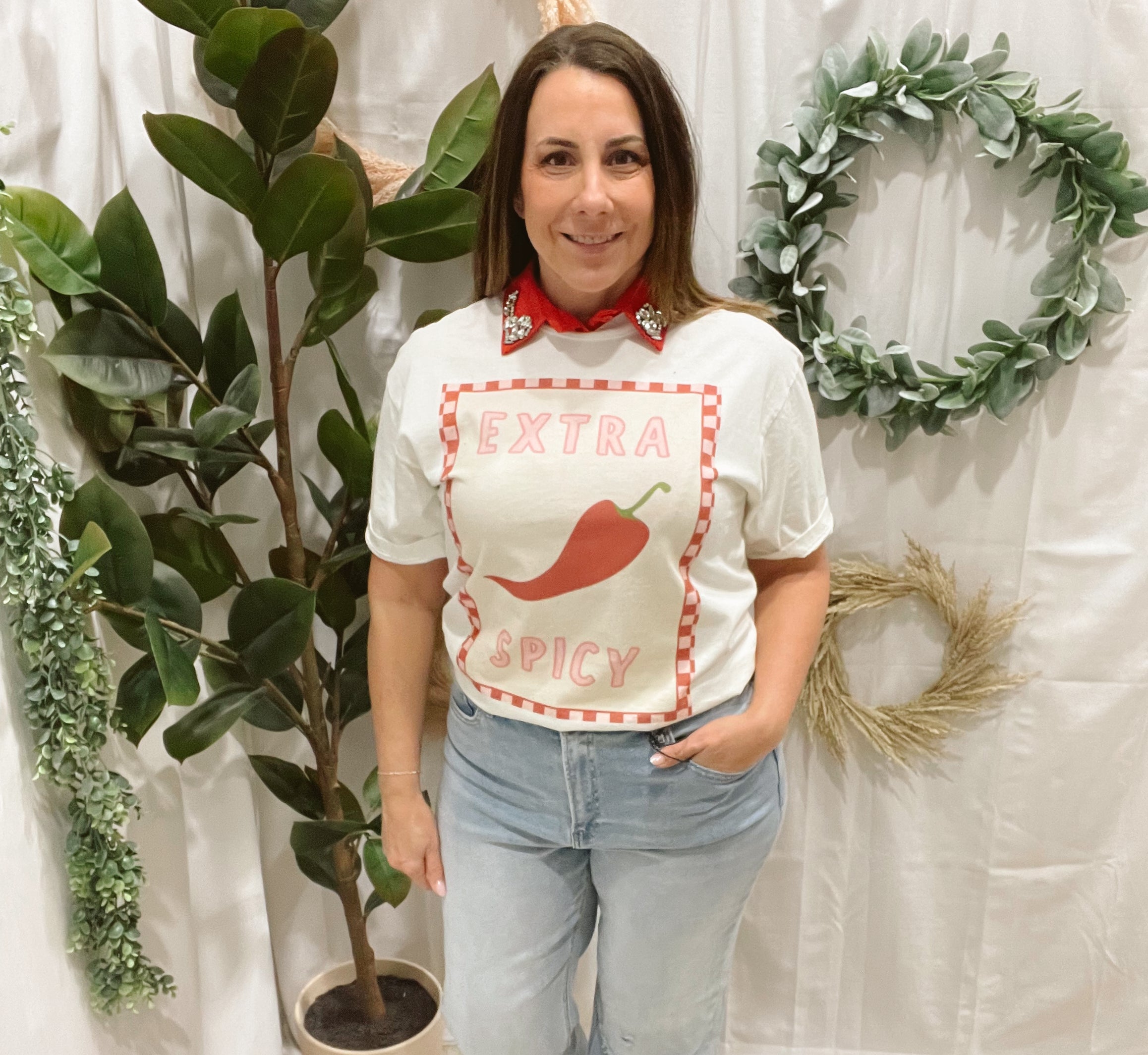 Extra Spicy Chili Tee-Graphic Tees-jade by jane-The Silo Boutique, Women's Fashion Boutique Located in Warren and Grand Forks North Dakota