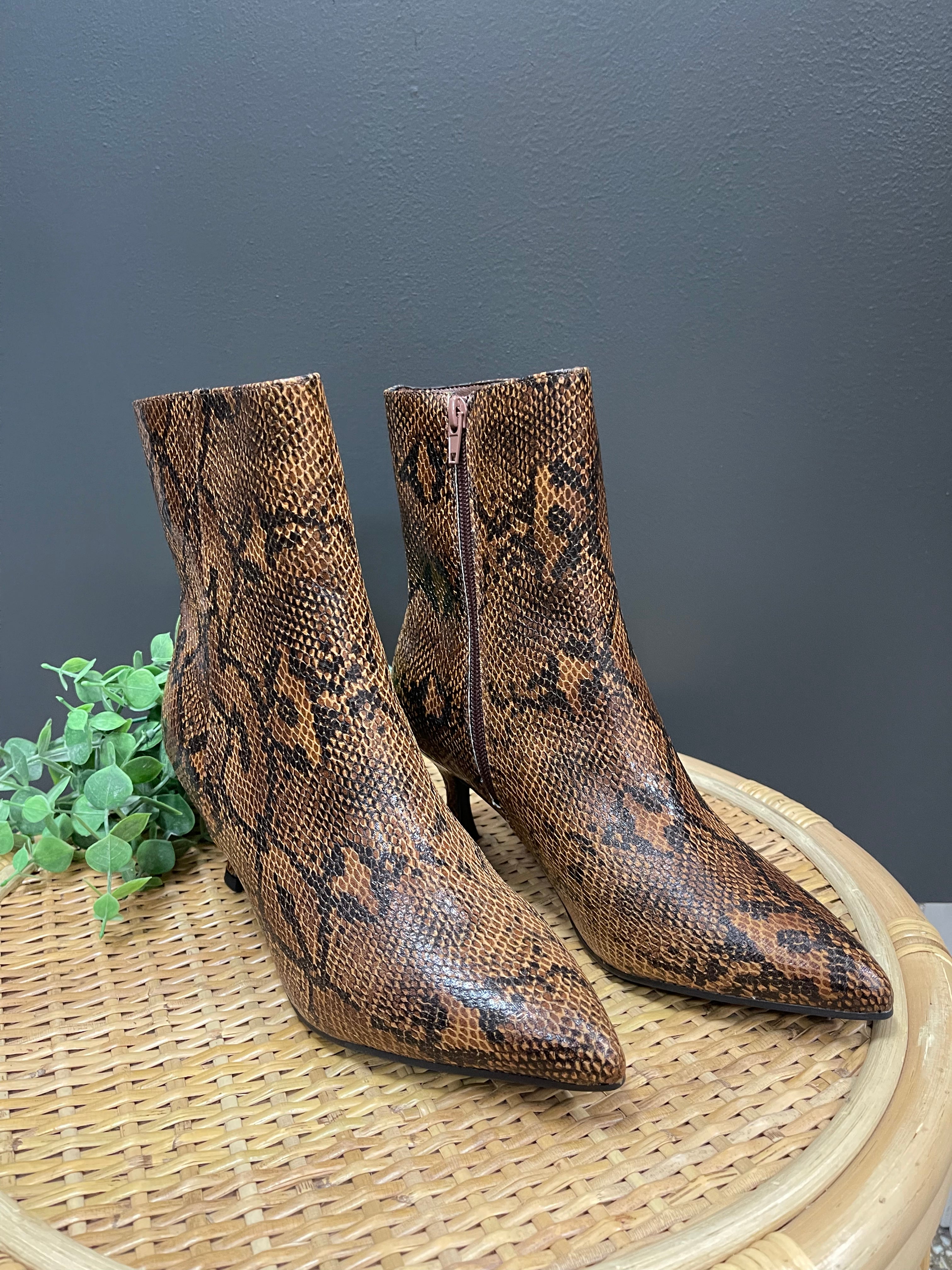 MIA Ediva Python Boot-Sneakers-MIA-The Silo Boutique, Women's Fashion Boutique Located in Warren and Grand Forks North Dakota