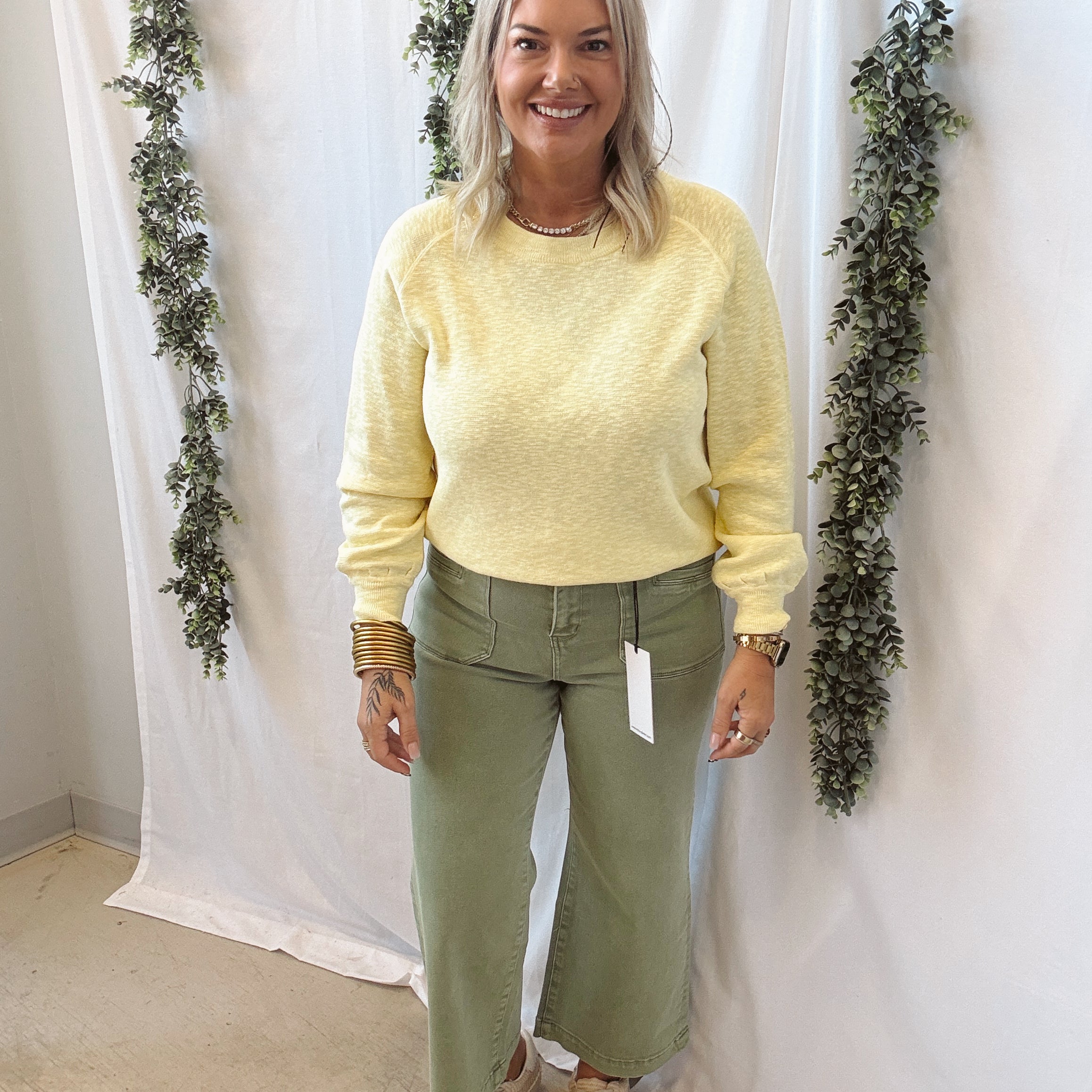 Be Cool Bailey Sweater-Lemon-Sweaters-be cool-The Silo Boutique, Women's Fashion Boutique Located in Warren and Grand Forks North Dakota