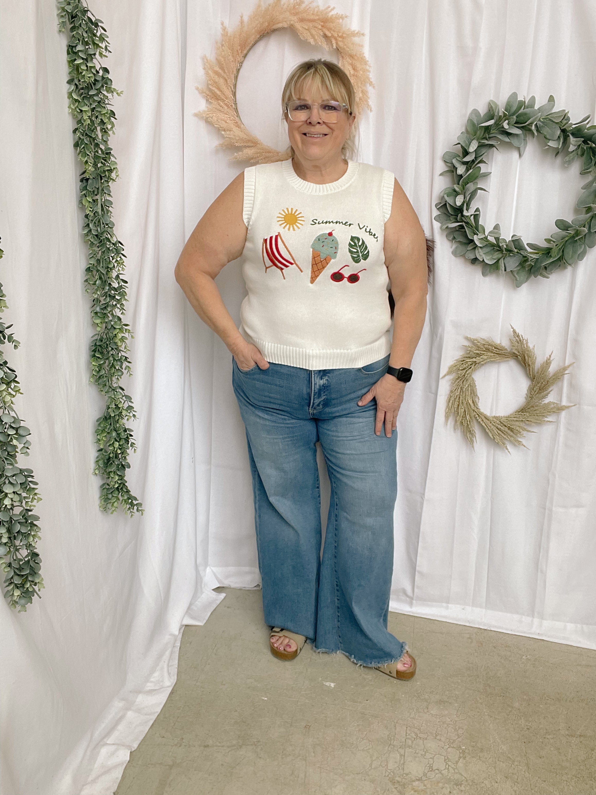 All Things Summer Tank Vest-Tank Tops-anniewear-The Silo Boutique, Women's Fashion Boutique Located in Warren and Grand Forks North Dakota