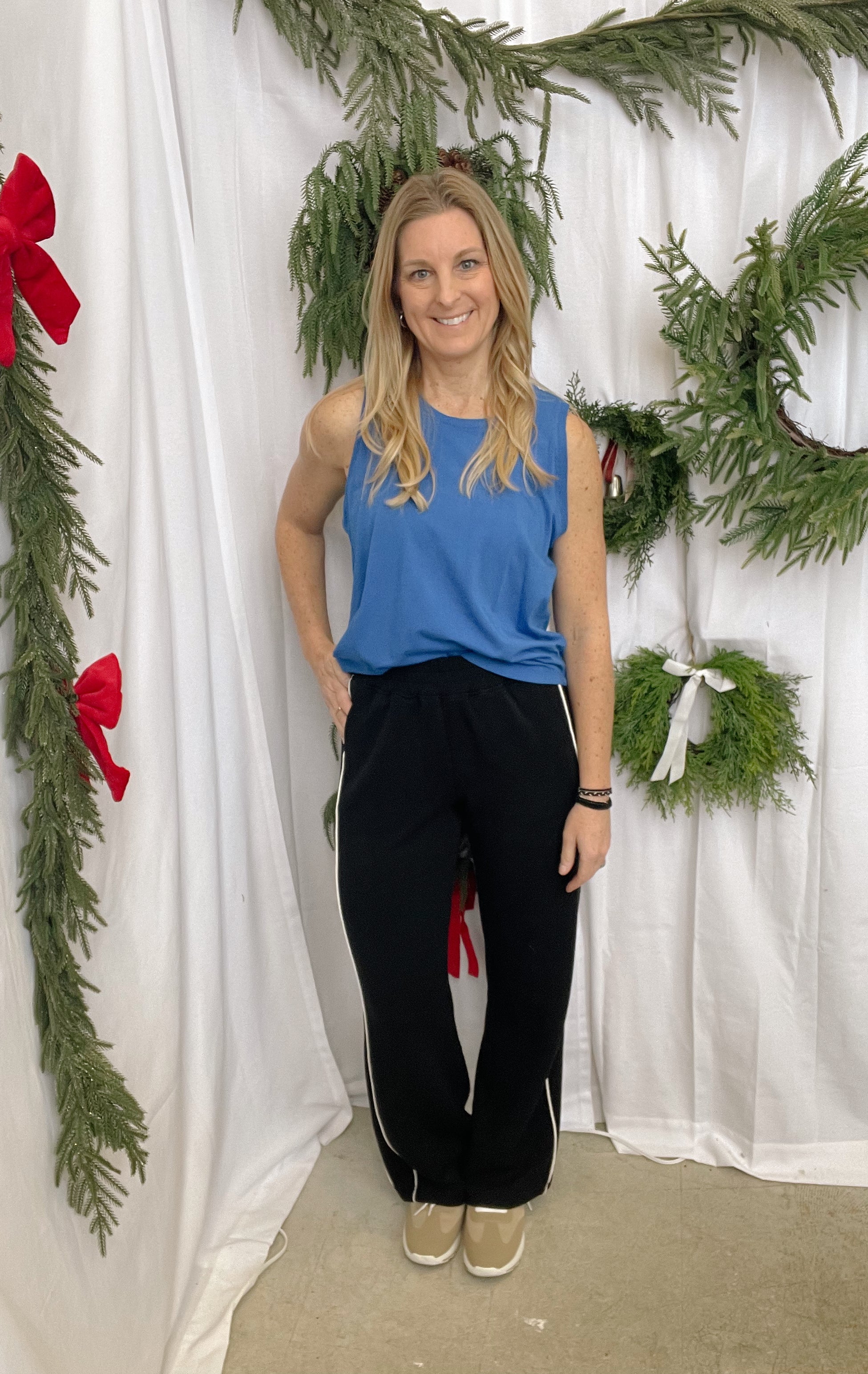 Rae Mode Piped Black Pants-Pants-rae mode-The Silo Boutique, Women's Fashion Boutique Located in Warren and Grand Forks North Dakota