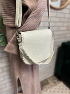 Joy Susan Annie Whipstitch Crossbody Purse-Cream-Purses-joy susan-The Silo Boutique, Women's Fashion Boutique Located in Warren and Grand Forks North Dakota