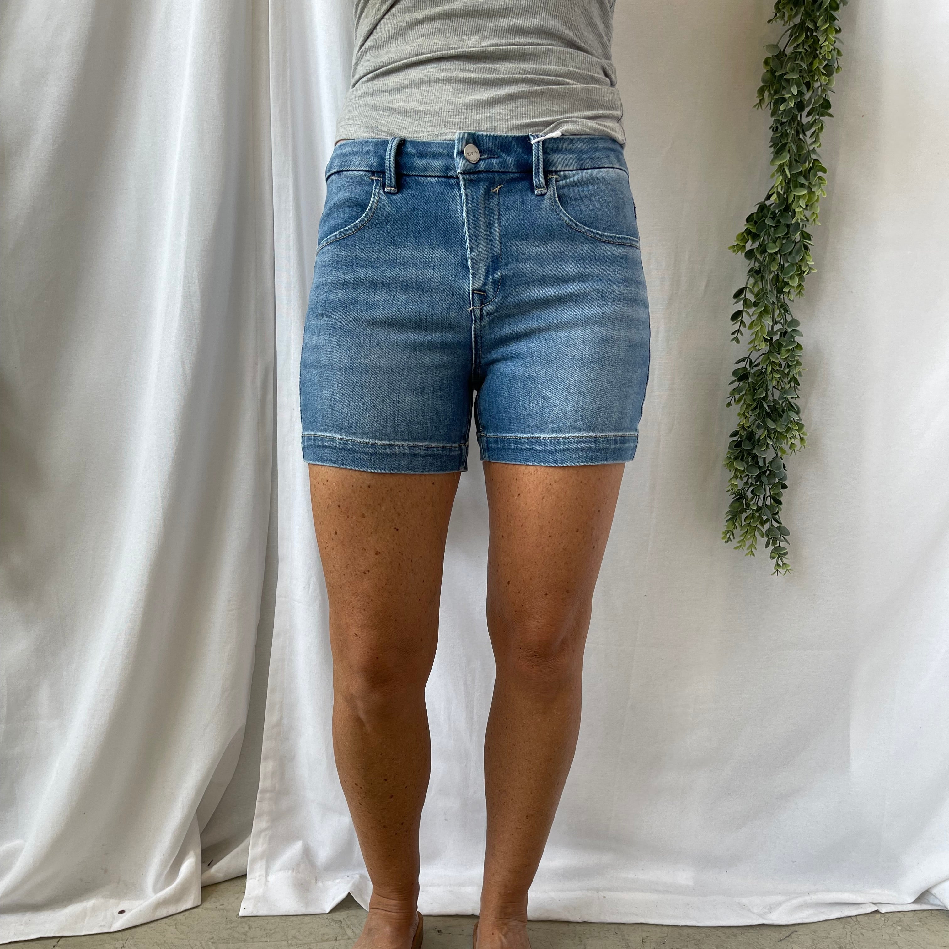 Risen Kylie Cuffed Hem Shorts-Shorts-risen-The Silo Boutique, Women's Fashion Boutique Located in Warren and Grand Forks North Dakota