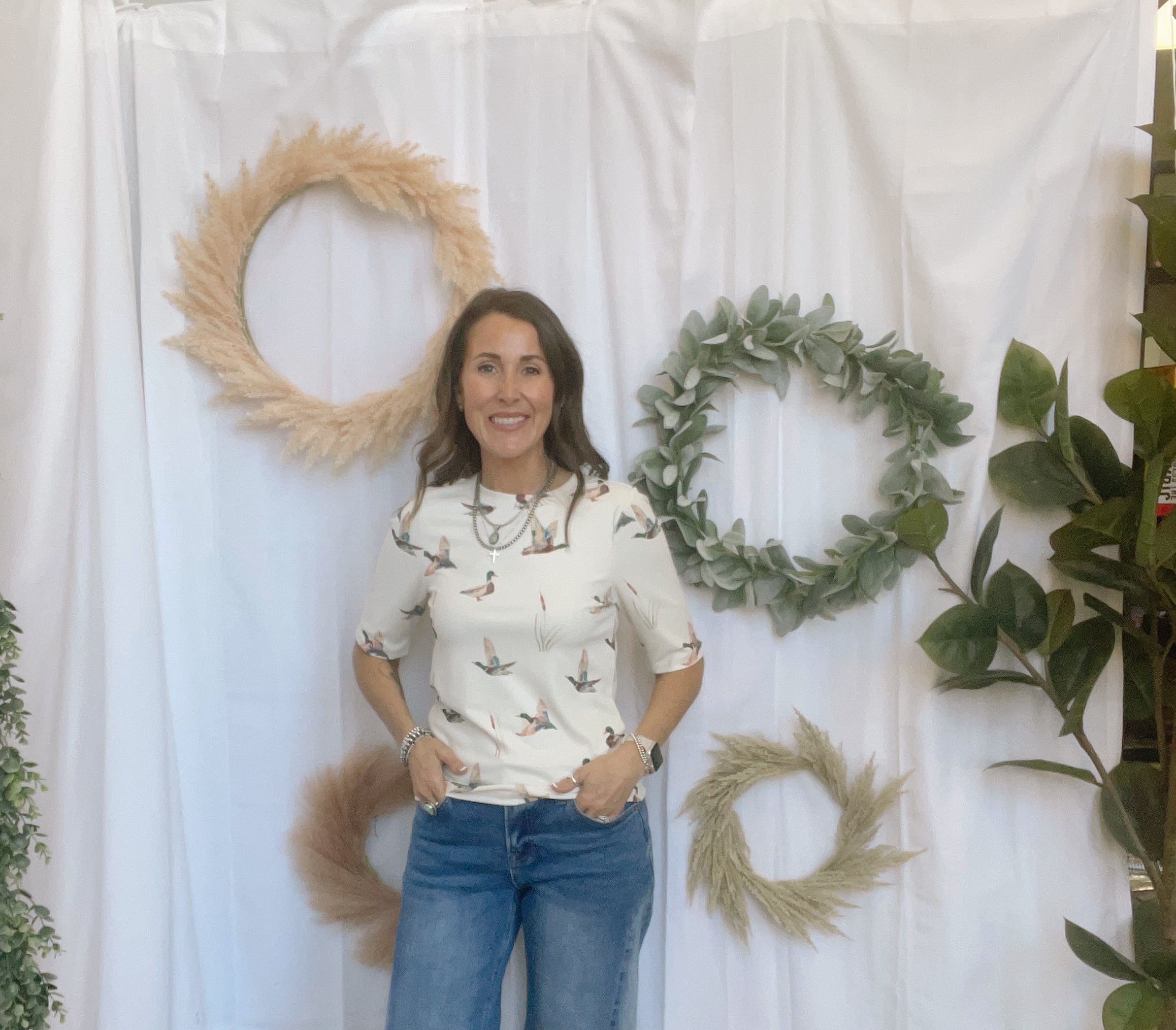 Mallard Duck Fitted Tee-Short Sleeve Tops-anniewear-The Silo Boutique, Women's Fashion Boutique Located in Warren and Grand Forks North Dakota
