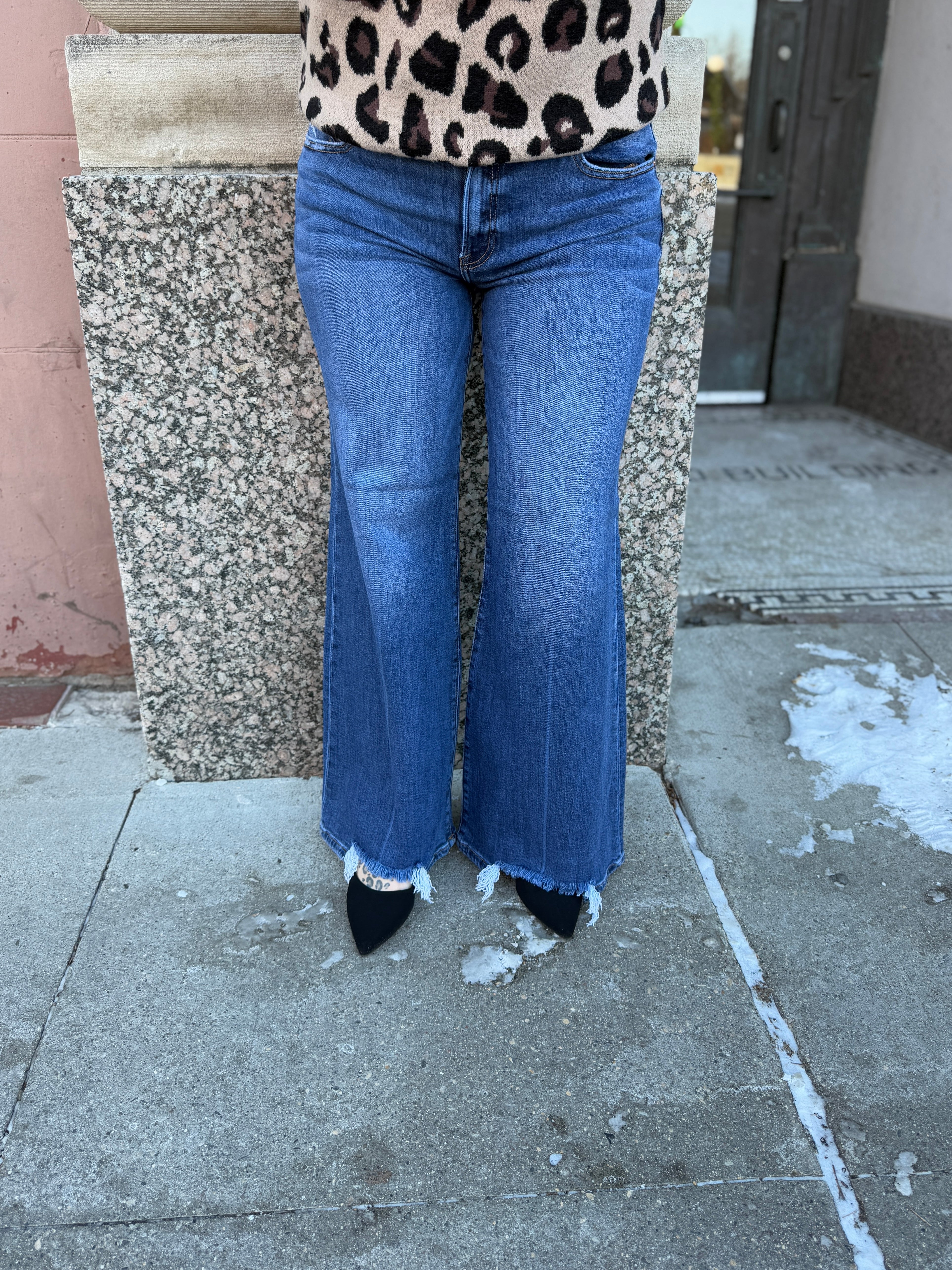 Risen Dark Wide Leg Jeans-Jeans-risen-The Silo Boutique, Women's Fashion Boutique Located in Warren and Grand Forks North Dakota