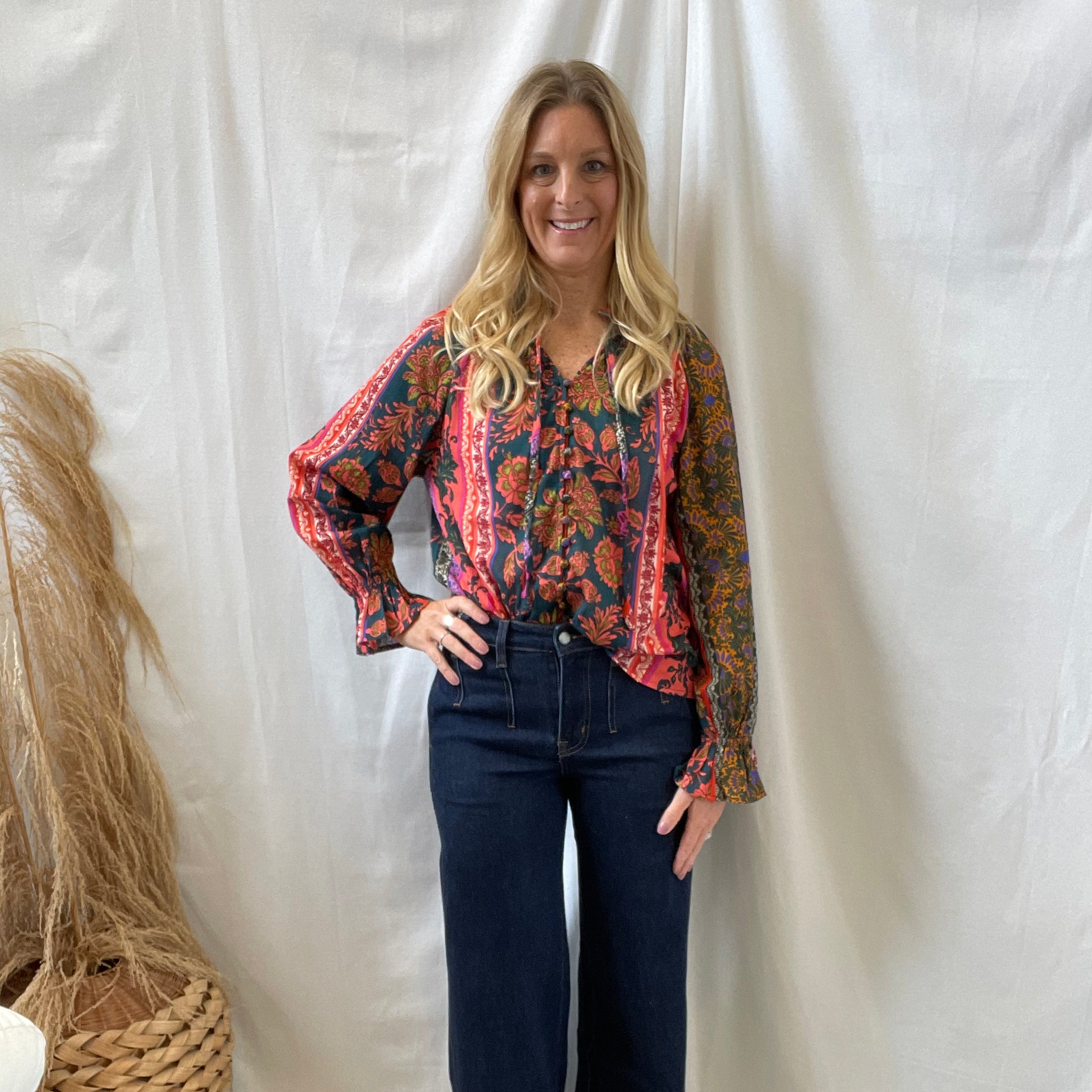 Pine Harvest Boho Top-Long Sleeve Tops-dress forum-The Silo Boutique, Women's Fashion Boutique Located in Warren and Grand Forks North Dakota