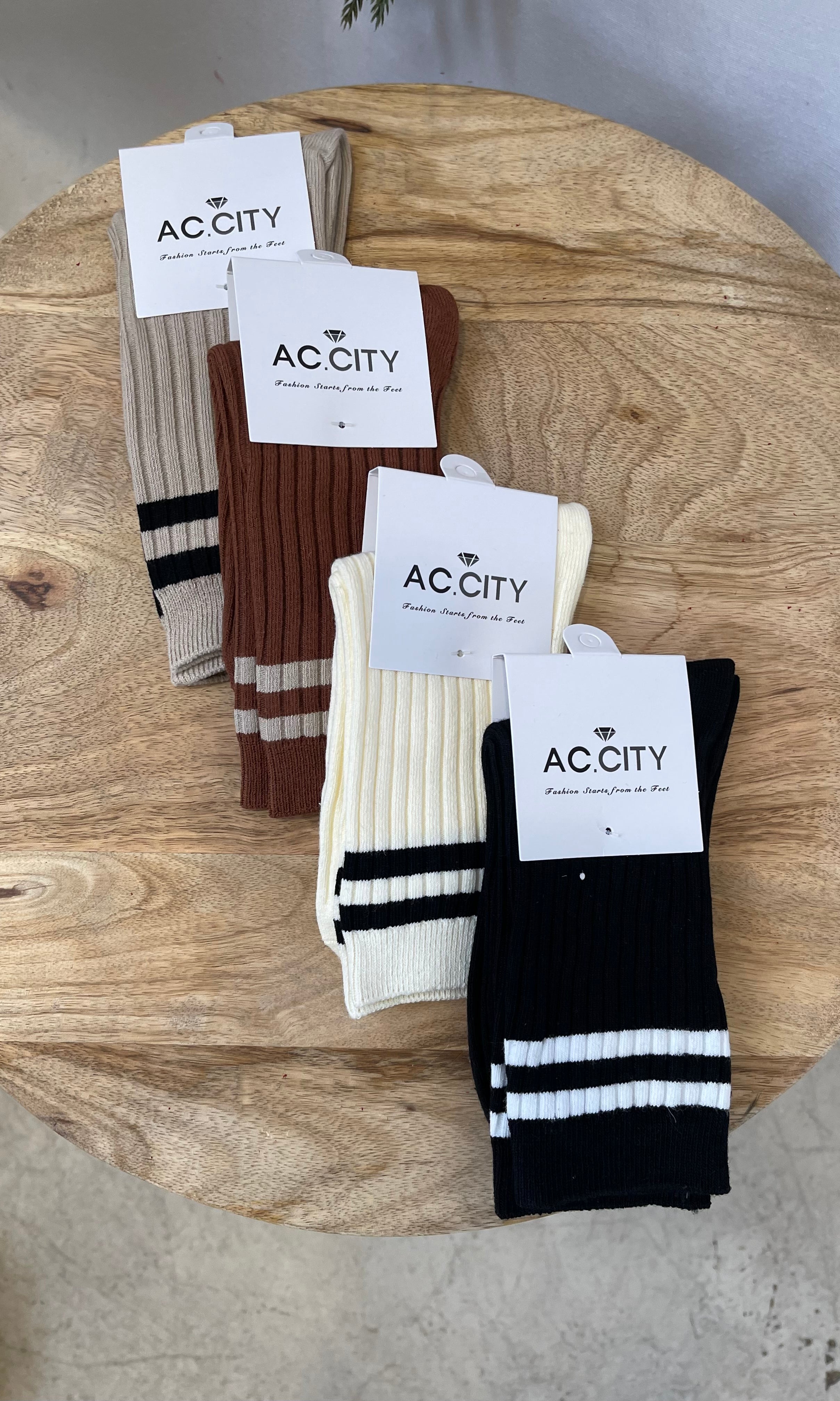 Classic Two Stripes Socks-socks-city-The Silo Boutique, Women's Fashion Boutique Located in Warren and Grand Forks North Dakota