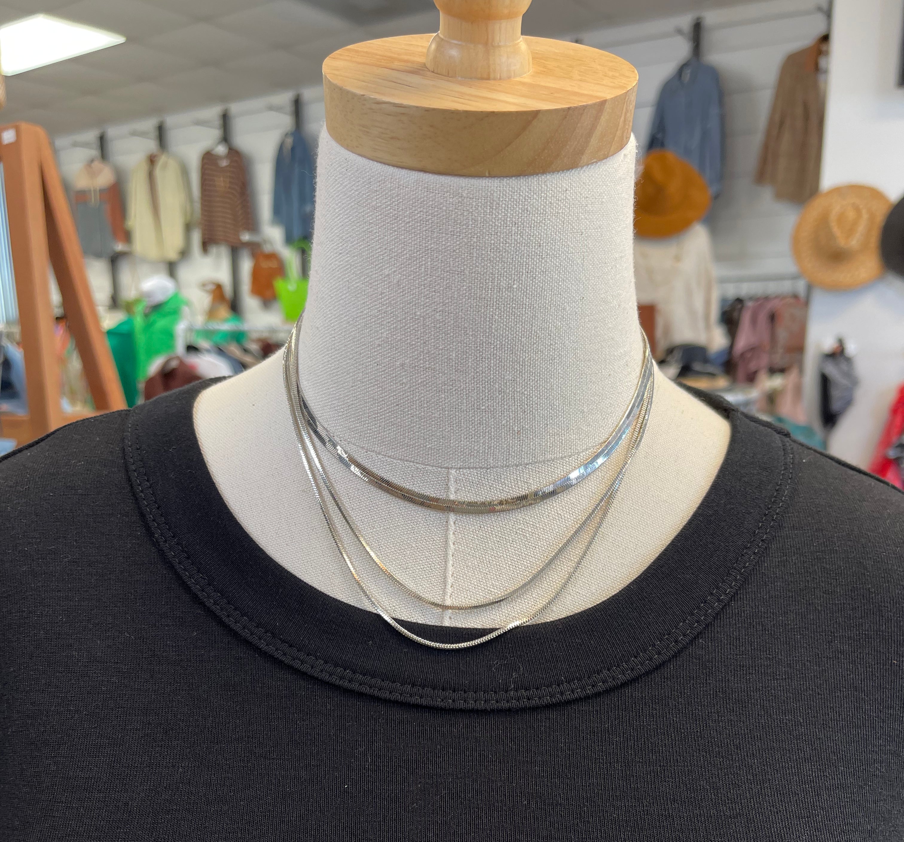 3 Strand Bone Necklace-Necklaces-Fame-The Silo Boutique, Women's Fashion Boutique Located in Warren and Grand Forks North Dakota