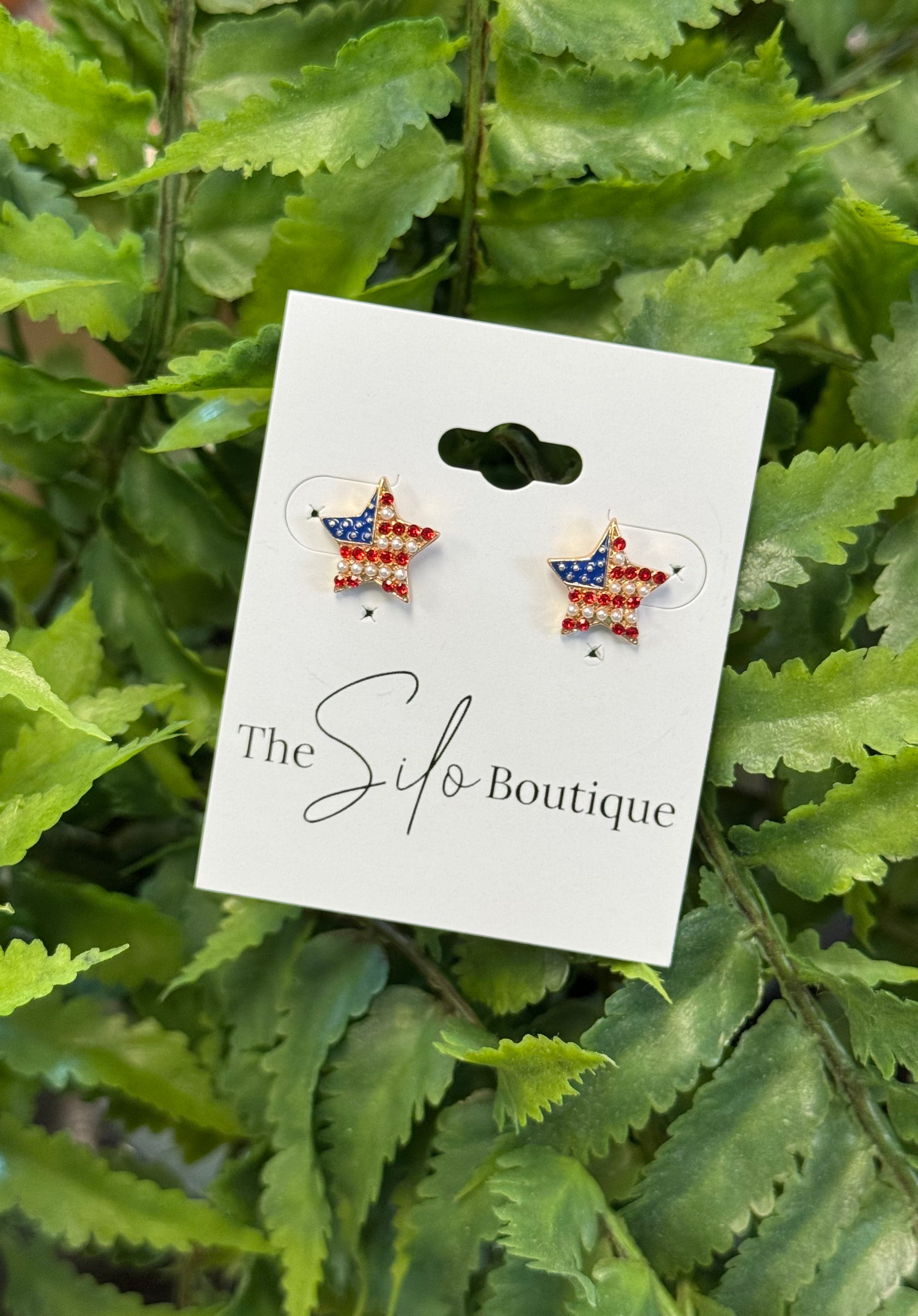Star USA Earrings-Earrings-Dallas Market-The Silo Boutique, Women's Fashion Boutique Located in Warren and Grand Forks North Dakota