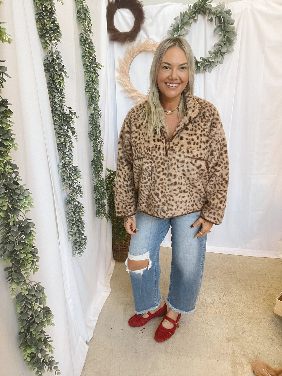 Tasha Faux Fur Sweatshirt-sweashirts-tcec-The Silo Boutique, Women's Fashion Boutique Located in Warren and Grand Forks North Dakota