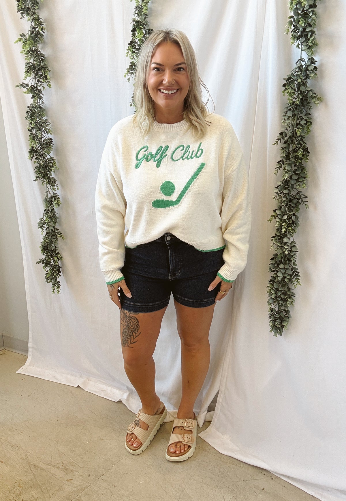 Golf Club Sweater-Sweaters-wishlist-The Silo Boutique, Women's Fashion Boutique Located in Warren and Grand Forks North Dakota