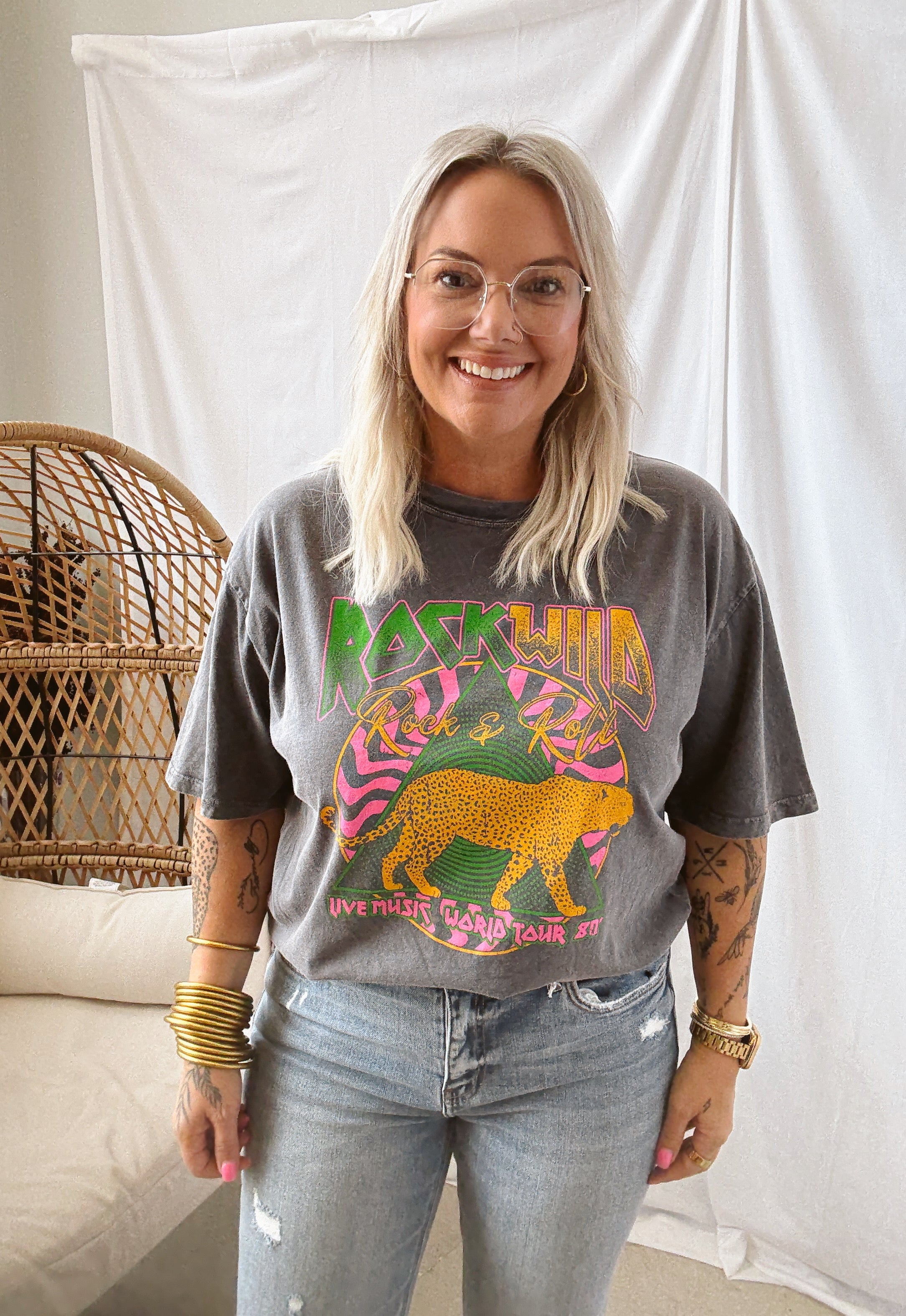 Rock Wild Graphic Tee-Graphic Tees-heart and luv-The Silo Boutique, Women's Fashion Boutique Located in Warren and Grand Forks North Dakota