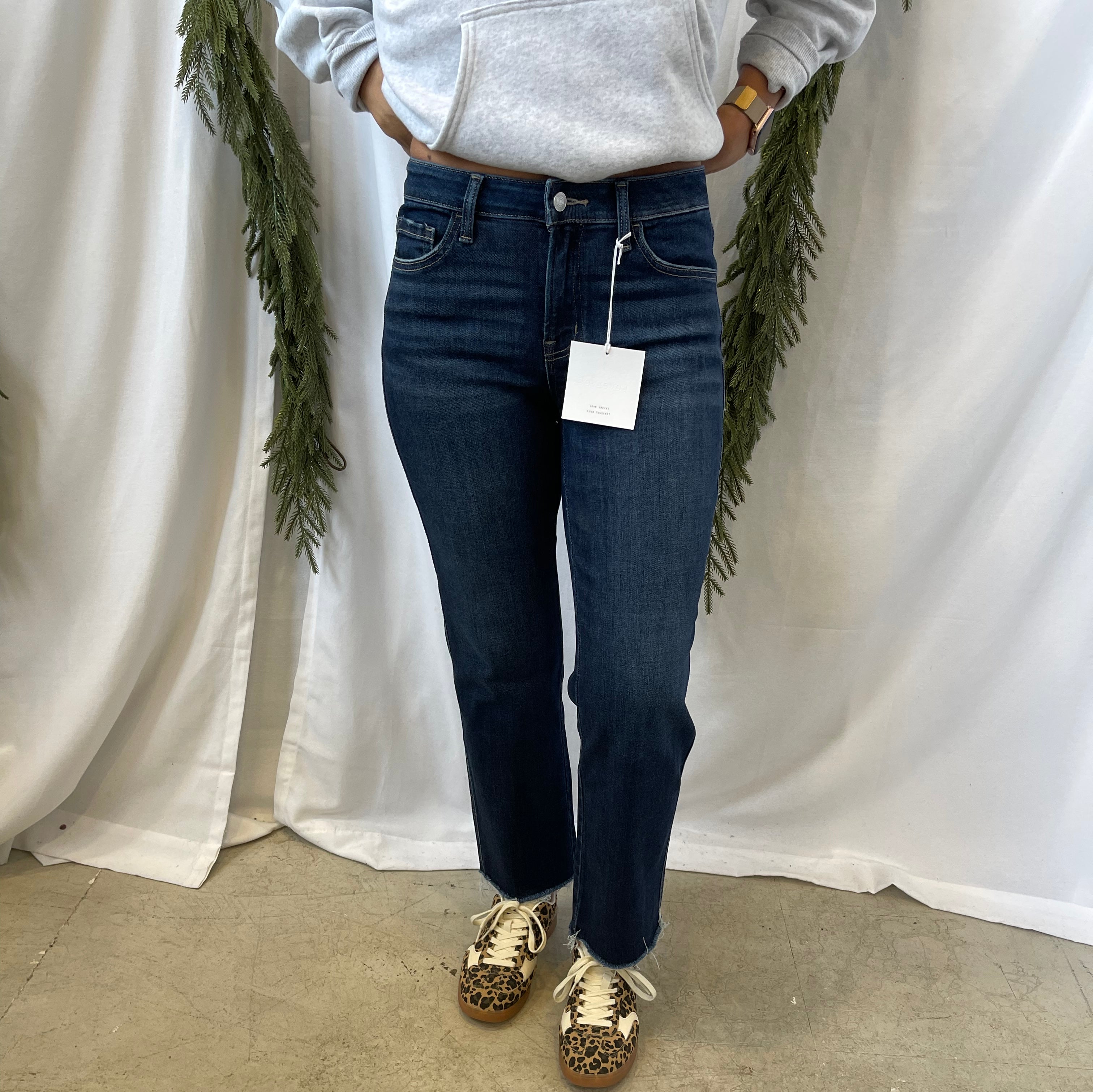 Lovervet Reunite Dark Ankle Straight Jeans-Final Sale-Jeans-lovervet-The Silo Boutique, Women's Fashion Boutique Located in Warren and Grand Forks North Dakota